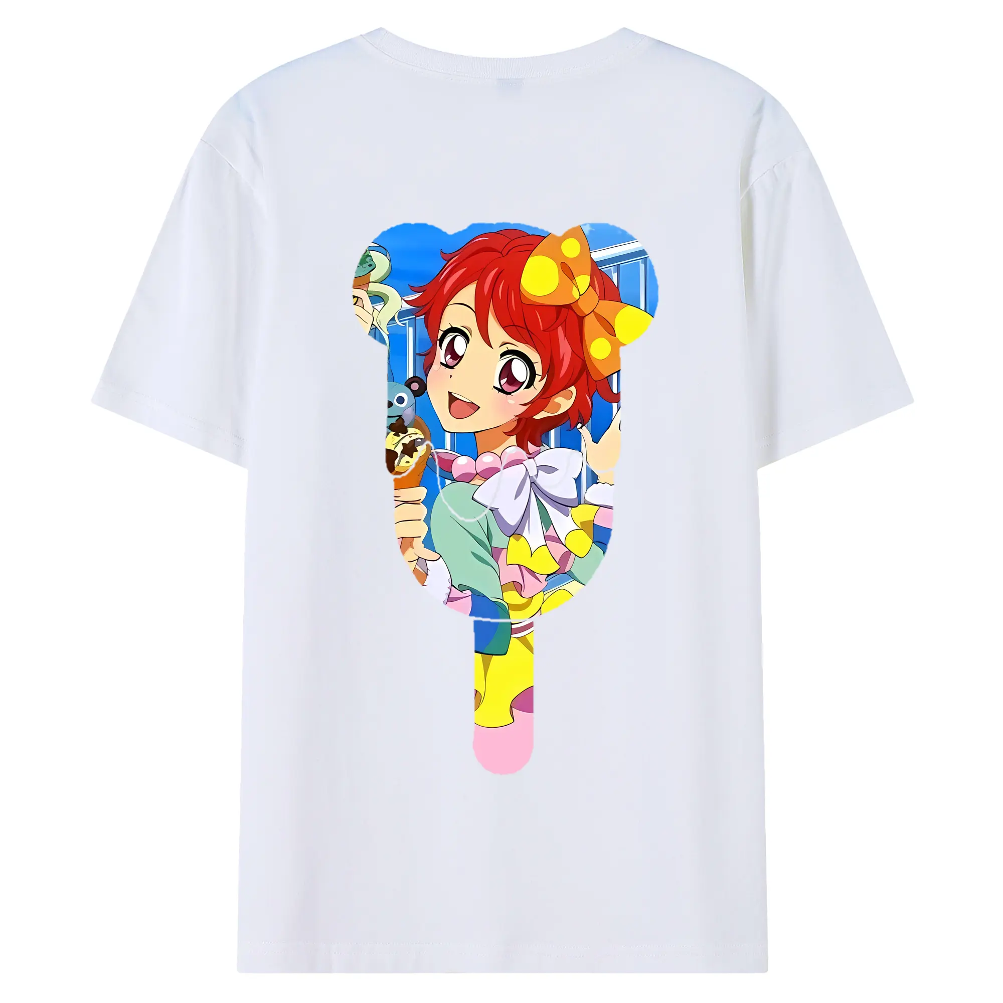 アイカツ グッズ 一ノ瀬 かえで - 綿100％ 半袖Tシャツ ・ バックプリント ・ 快適 通気性 ・ 日常使い 散歩 スポーツ用
