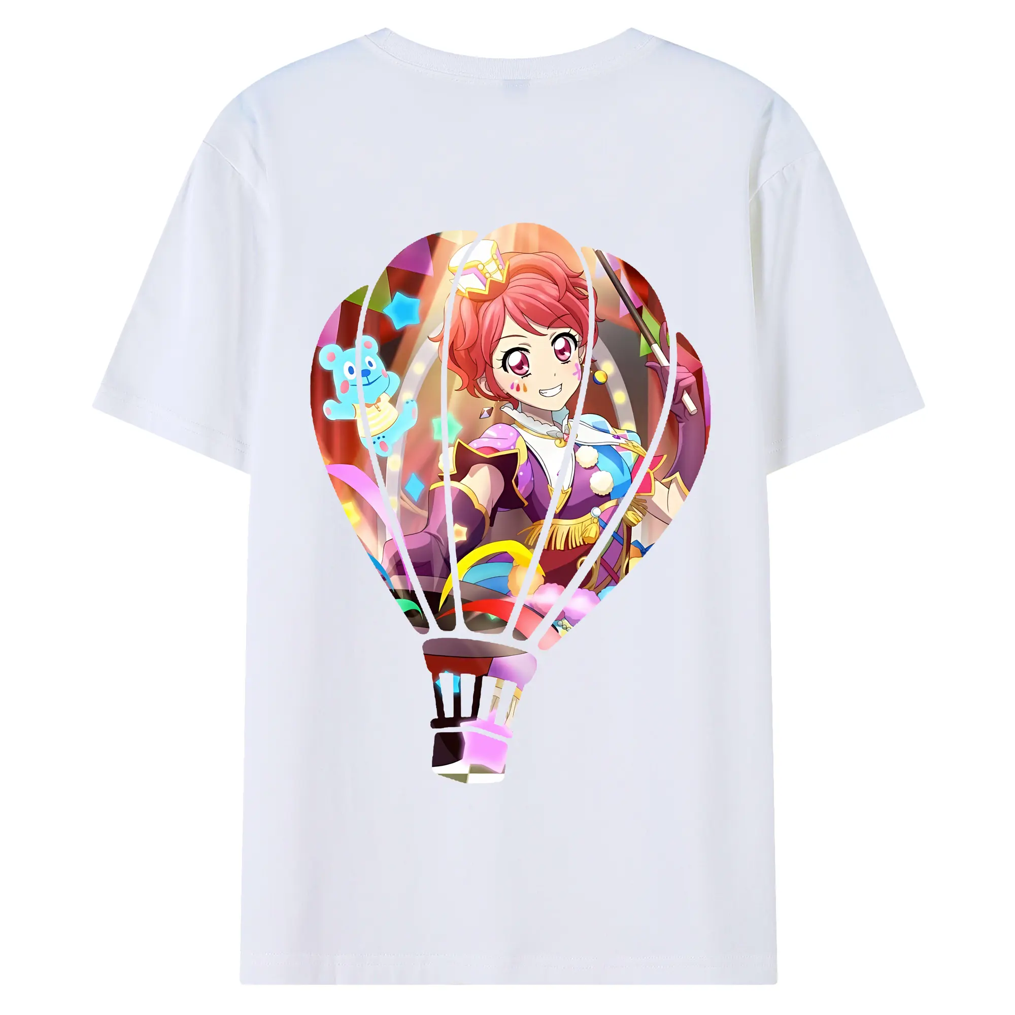 アイカツ グッズ 一ノ瀬 かえで - 綿100％ 半袖Tシャツ ・ バックプリント ・ 快適 通気性 ・ 日常使い 散歩 スポーツ用