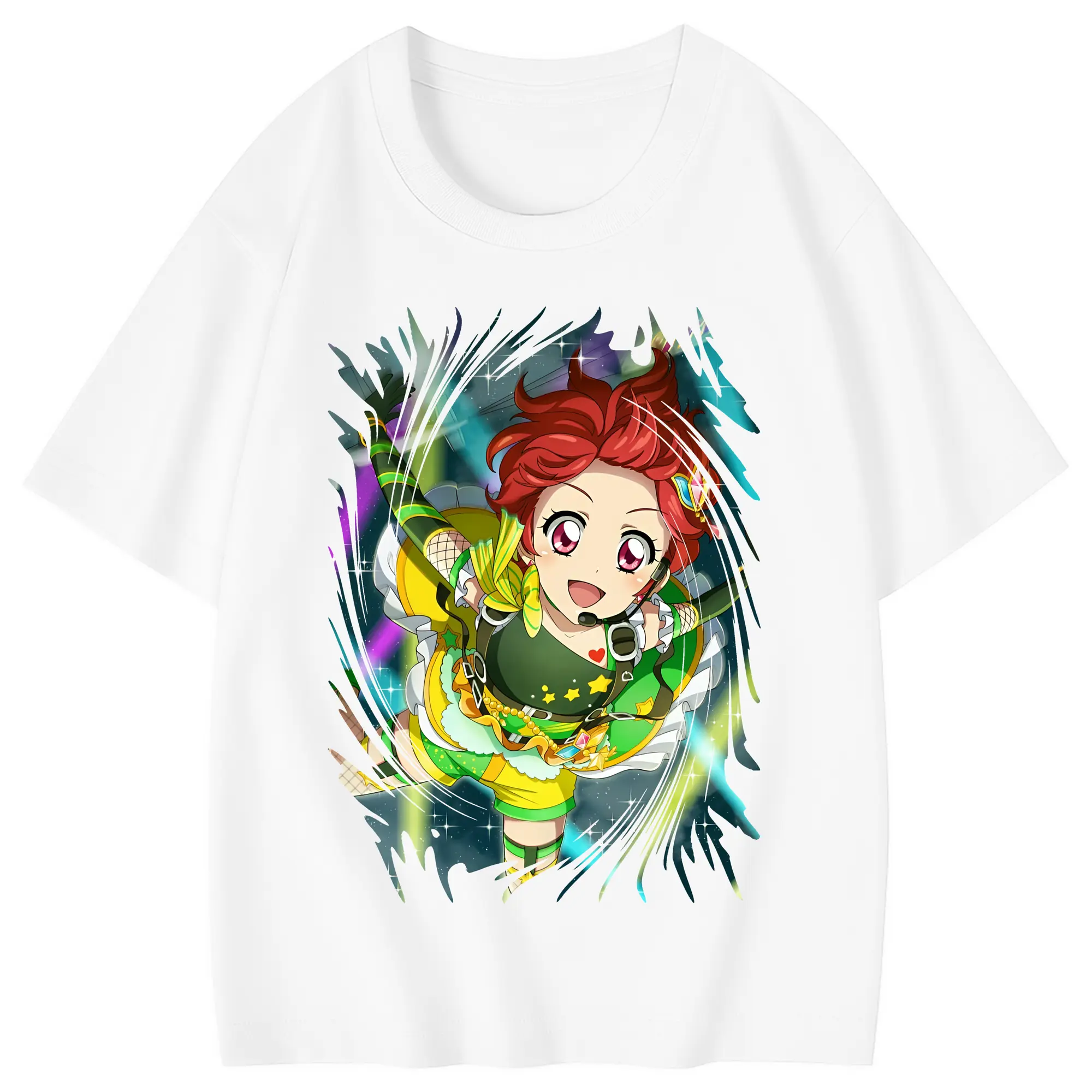 アイカツ グッズ 一ノ瀬 かえで - 綿100％ キッズTシャツ ・ フロントプリント ・ 快適 通気性 ・ スポーツ カジュアル 散歩用