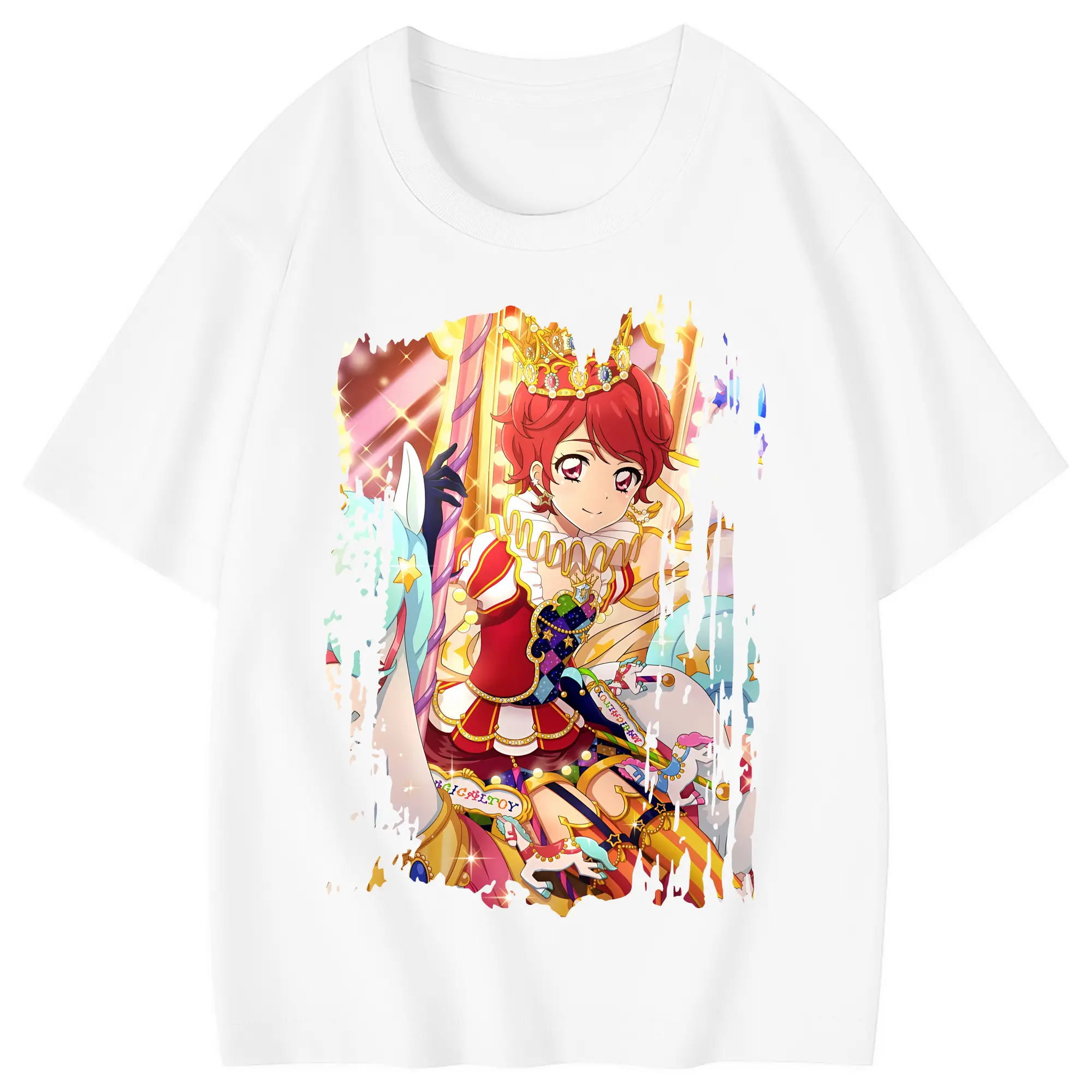 アイカツ グッズ 一ノ瀬 かえで - 綿100％ キッズTシャツ ・ フロントプリント ・ 快適 通気性 ・ スポーツ カジュアル 散歩用