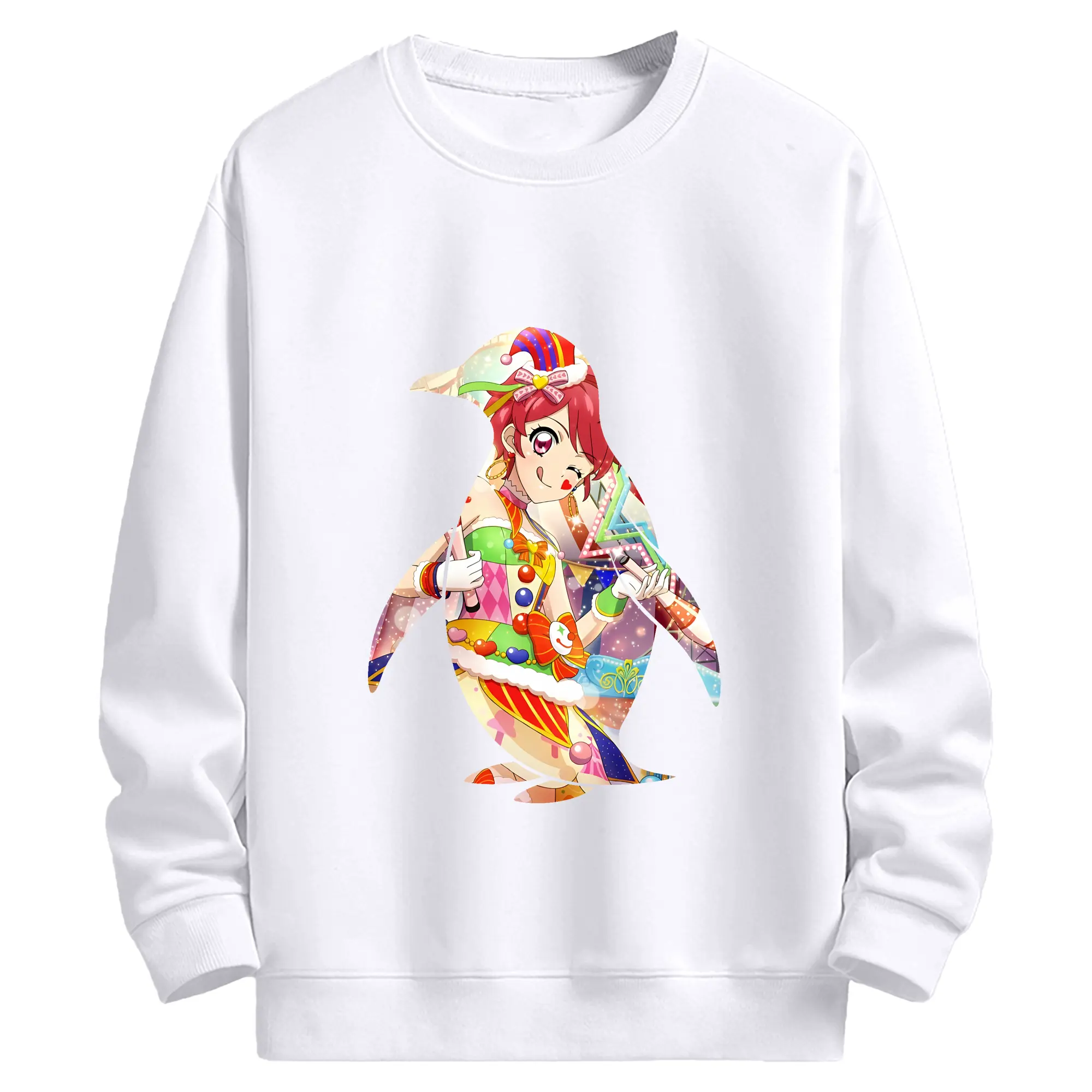 アイカツ グッズ 一ノ瀬 かえで - 高品質 クルーネック スウェット ・ コットン59％ ポリエステル41％ ・ ユニセックス 長袖 トレーナー ・ カジュアル デイリー スポーツ 散歩用