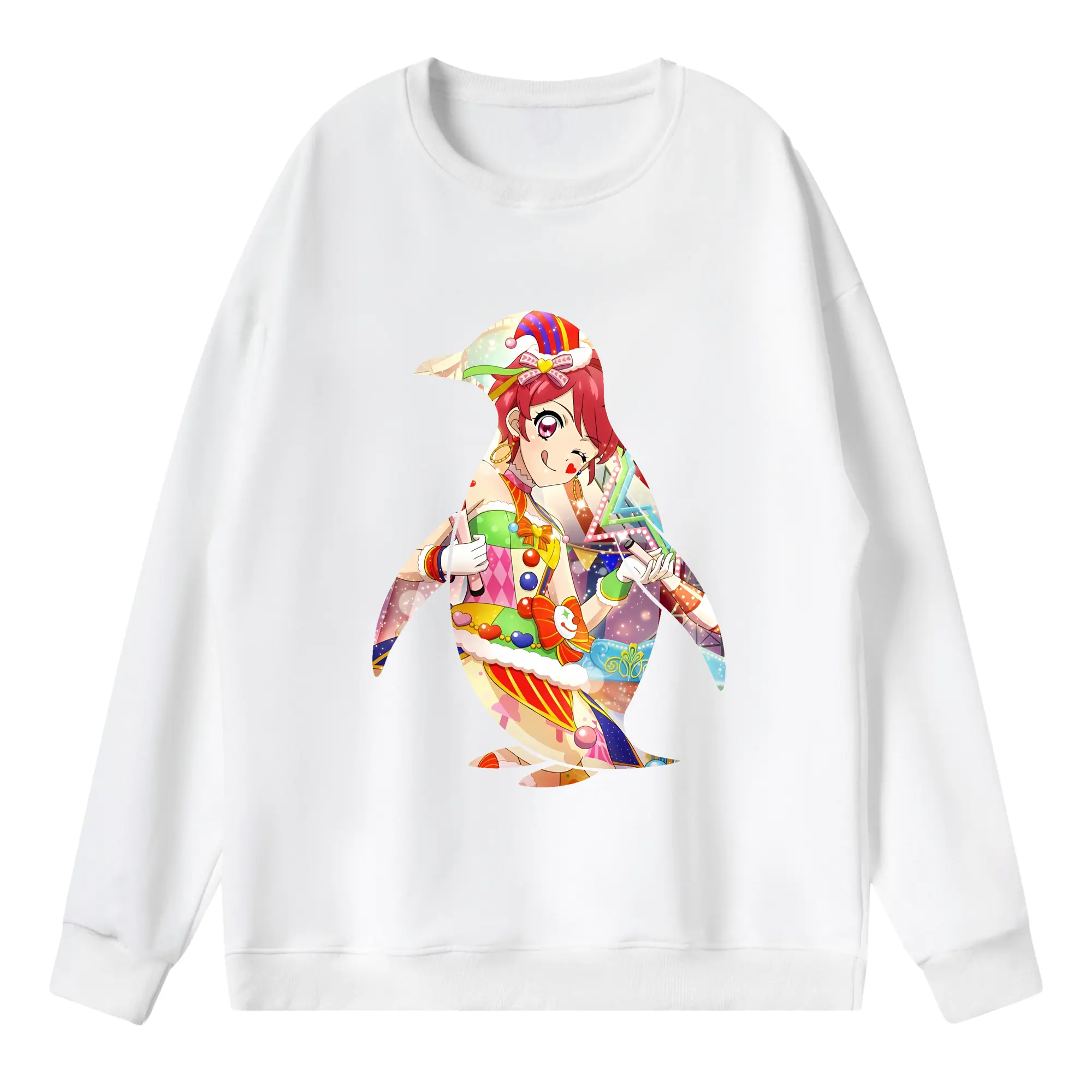 アイカツ グッズ 一ノ瀬 かえで - 薄手 クルーネック スウェット 裏毛260g · ポリエステル 春秋向け カジュアル 男女兼用 · トレーナー デイリー スポーツ 散歩に最適