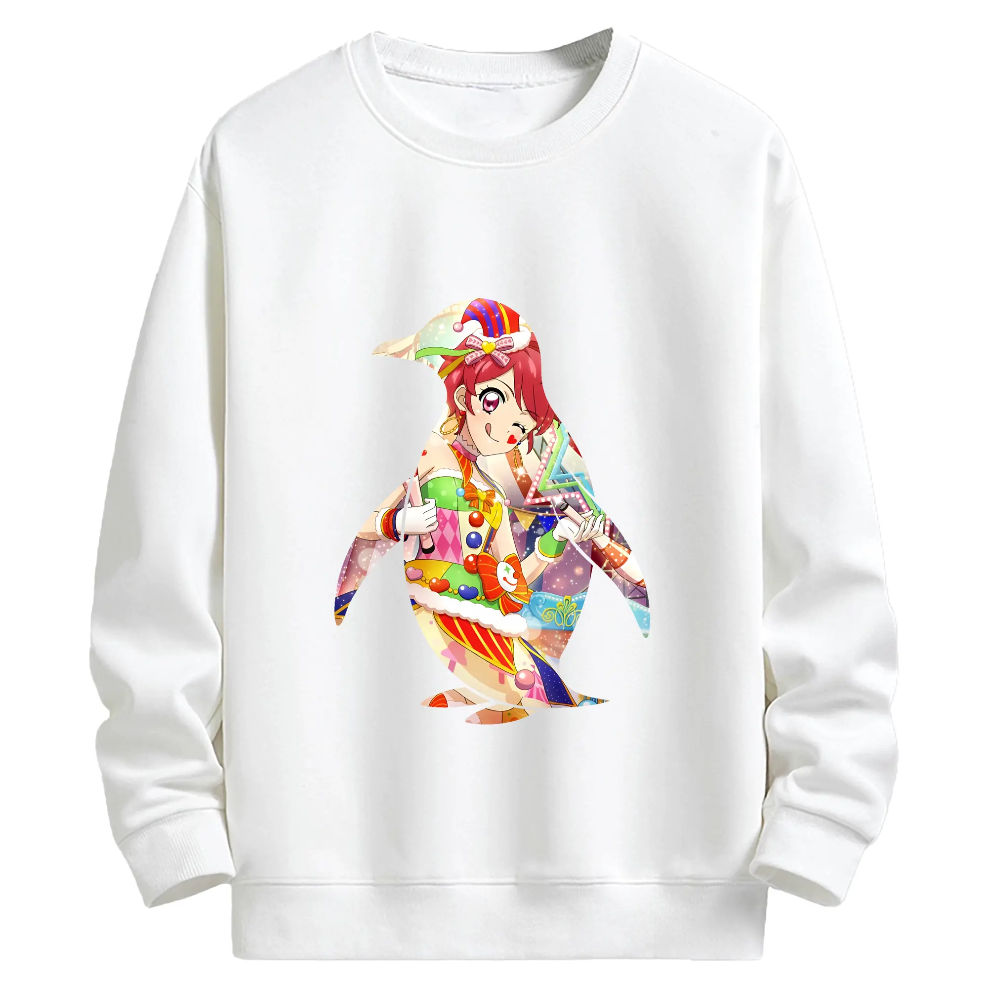 アイカツ グッズ 一ノ瀬 かえで - キッズ クルーネックスウェットシャツ ・ フロントプリント ・ 綿80％ ポリエステル20％ ・ 快適 通学 スポーツ 日常使い お散歩用