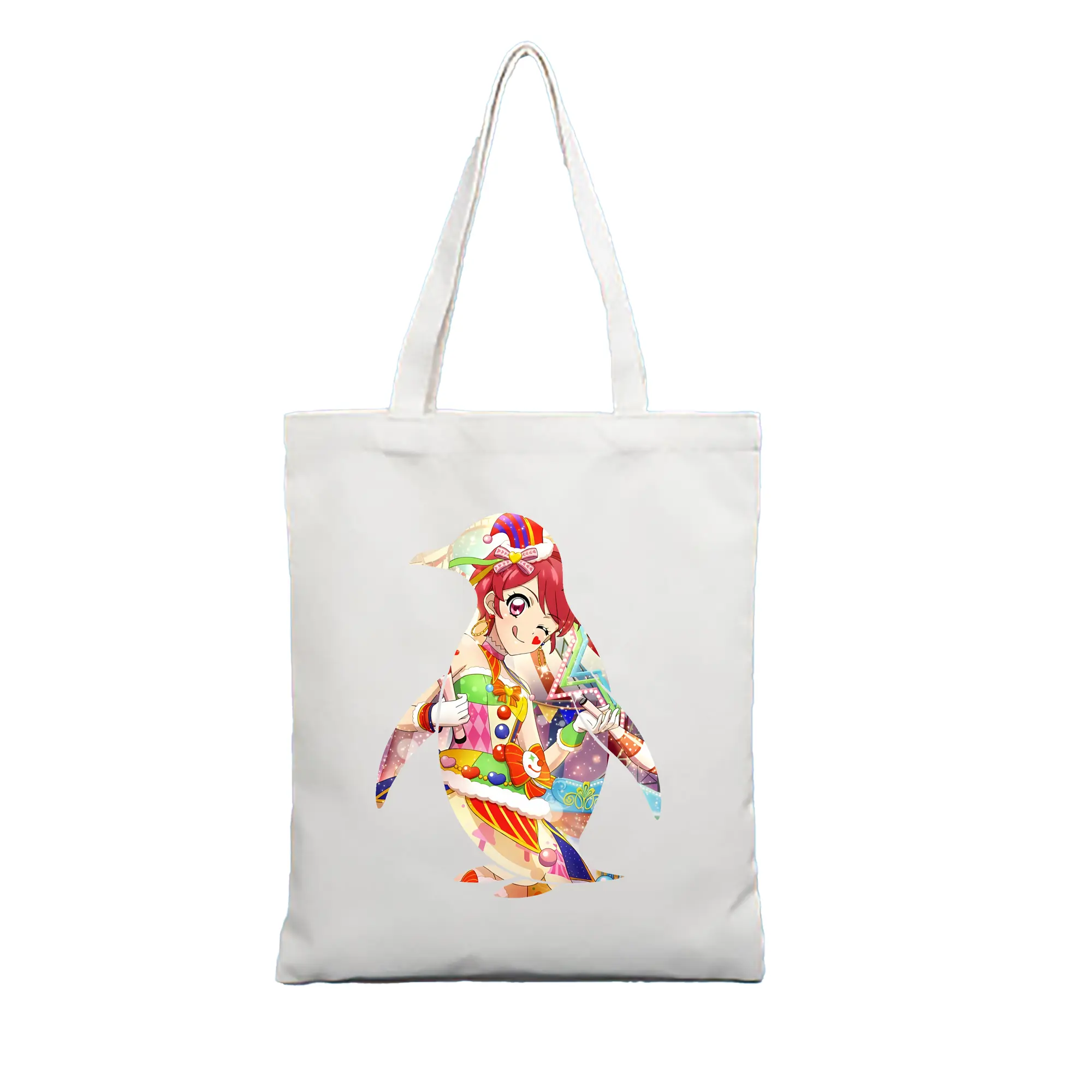 アイカツ グッズ 一ノ瀬 かえで - 縦型キャンバス手提げバッグ（トートバッグ） ・ キャンバス素材 ・ ショッピング用 ・ 軽量 丈夫 お手入れ簡単