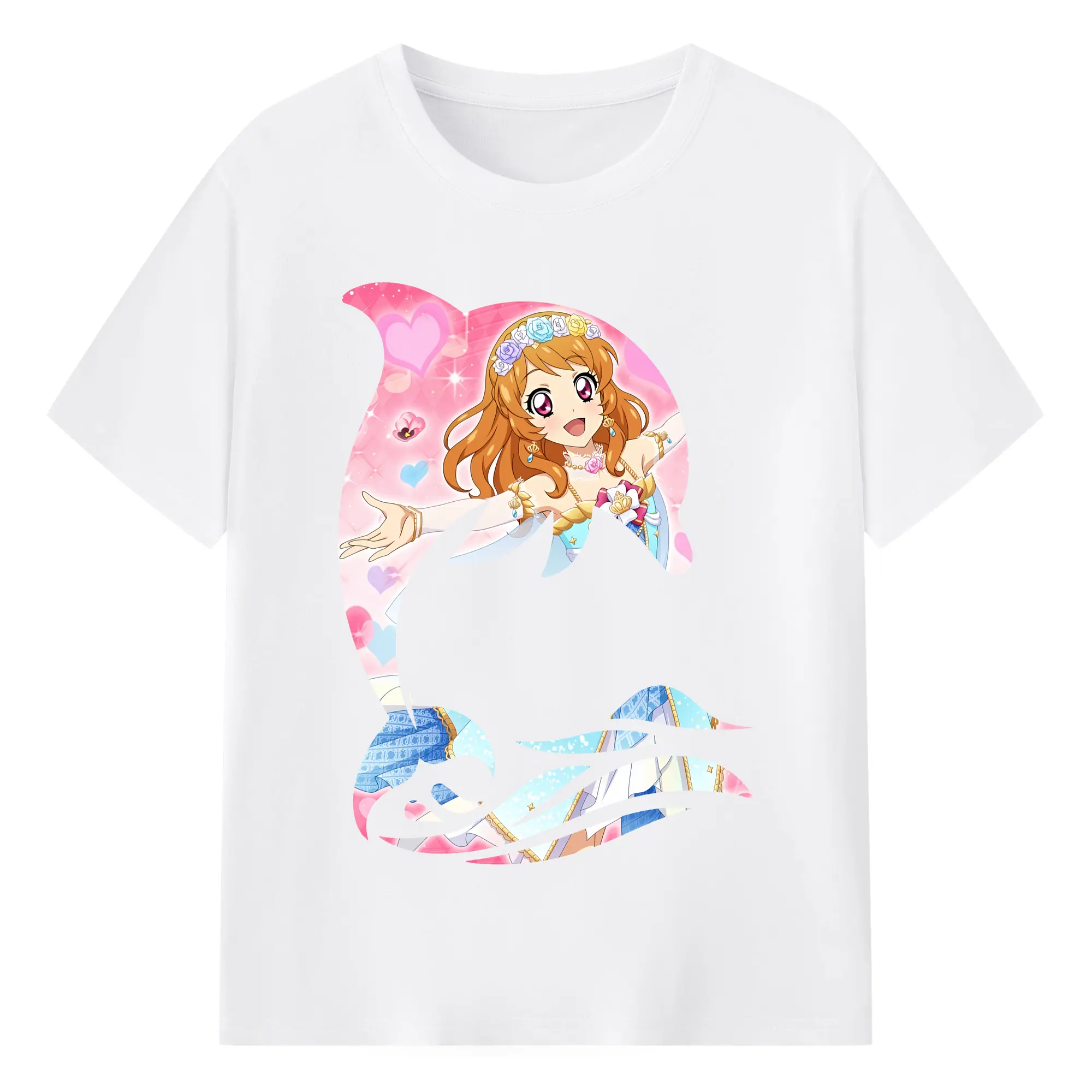 アイカツ グッズ 大空 あかり - 綿100％ 半袖Tシャツ ・ フロントプリント ・ 快適 通気性 ・ 日常使い 散歩 スポーツ用