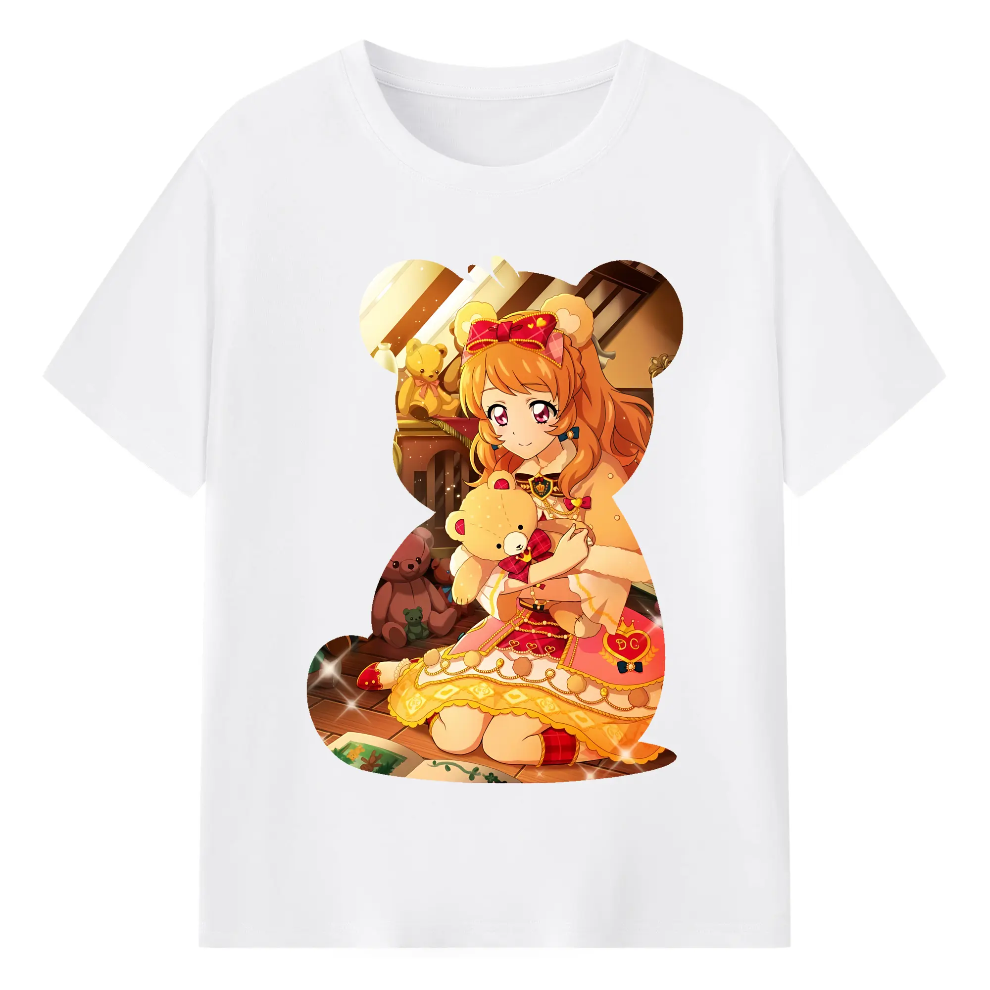 アイカツ グッズ 大空 あかり - 綿100％ 半袖Tシャツ ・ フロントプリント ・ 快適 通気性 ・ 日常使い 散歩 スポーツ用