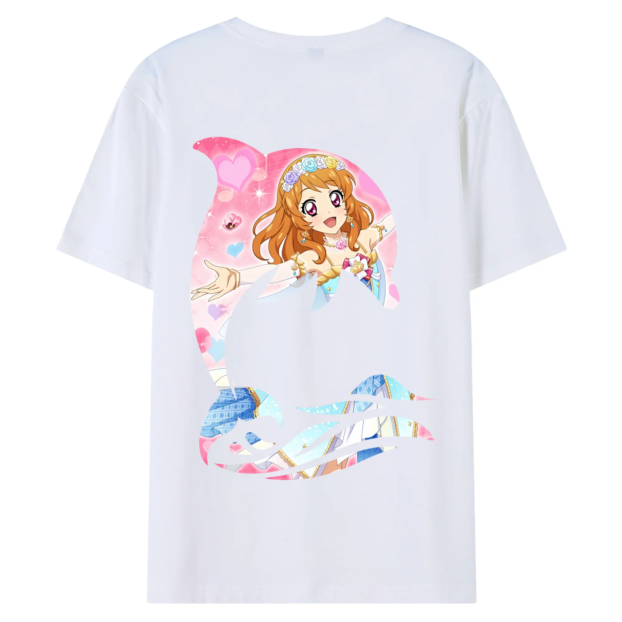 アイカツ グッズ 大空 あかり - 綿100％ 半袖Tシャツ ・ バックプリント ・ 快適 通気性 ・ 日常使い 散歩 スポーツ用