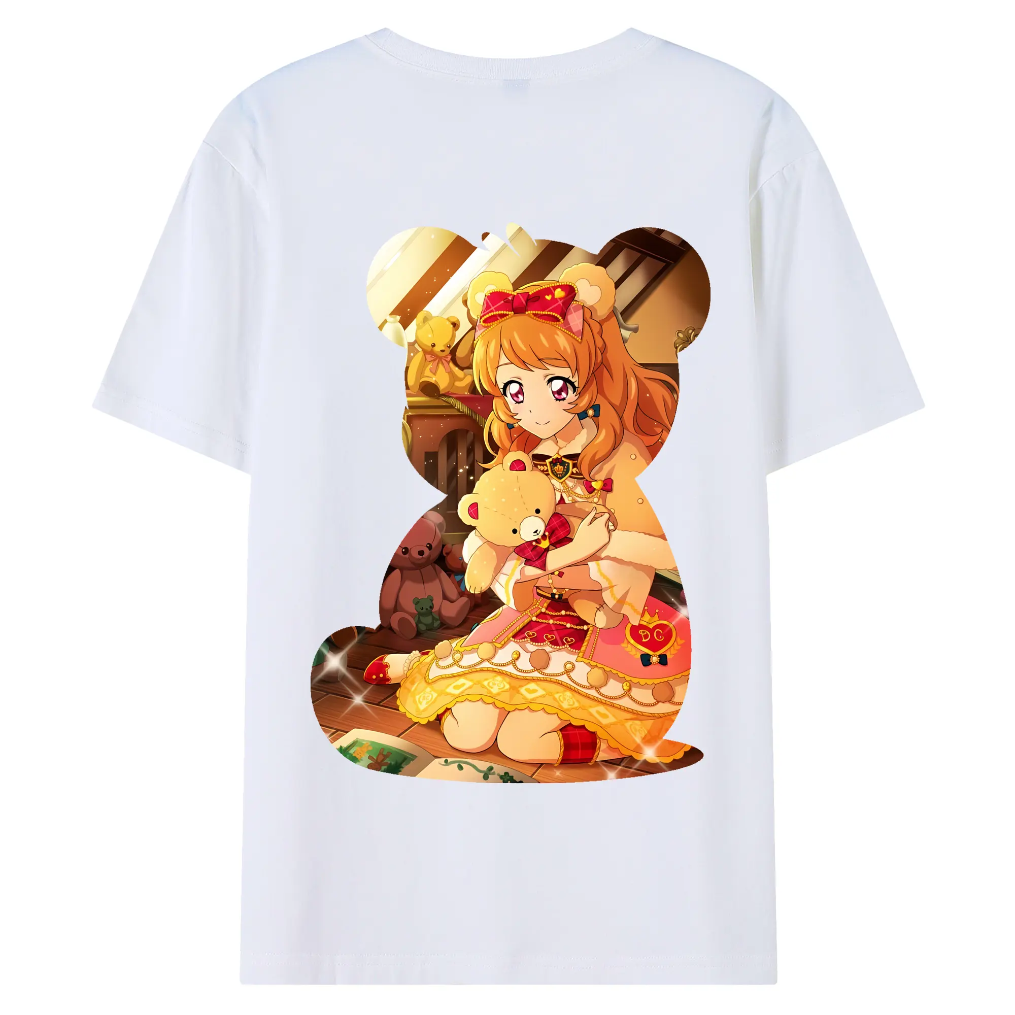 アイカツ グッズ 大空 あかり - 綿100％ 半袖Tシャツ ・ バックプリント ・ 快適 通気性 ・ 日常使い 散歩 スポーツ用