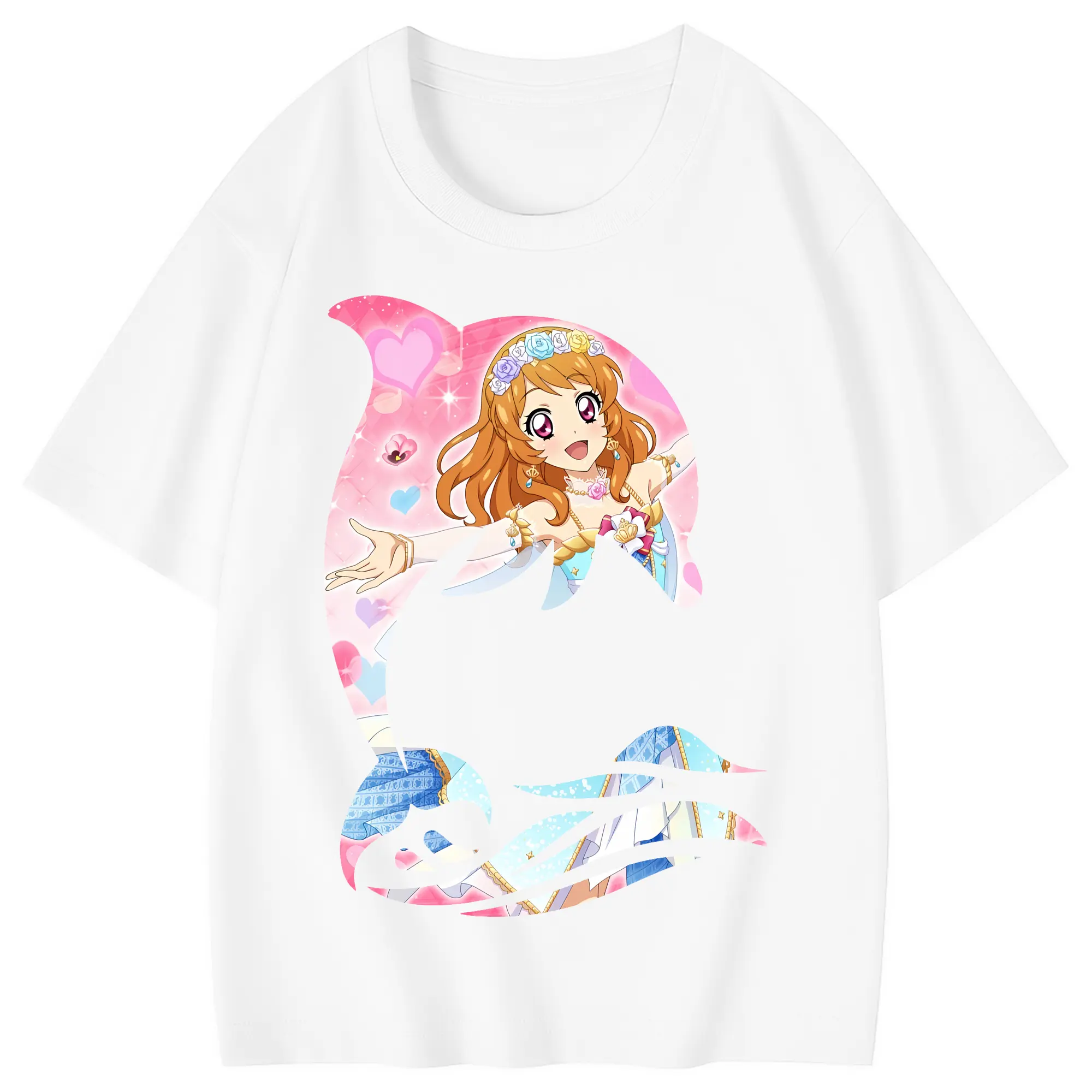 アイカツ グッズ 大空 あかり - 綿100％ キッズTシャツ ・ フロントプリント ・ 快適 通気性 ・ スポーツ カジュアル 散歩用