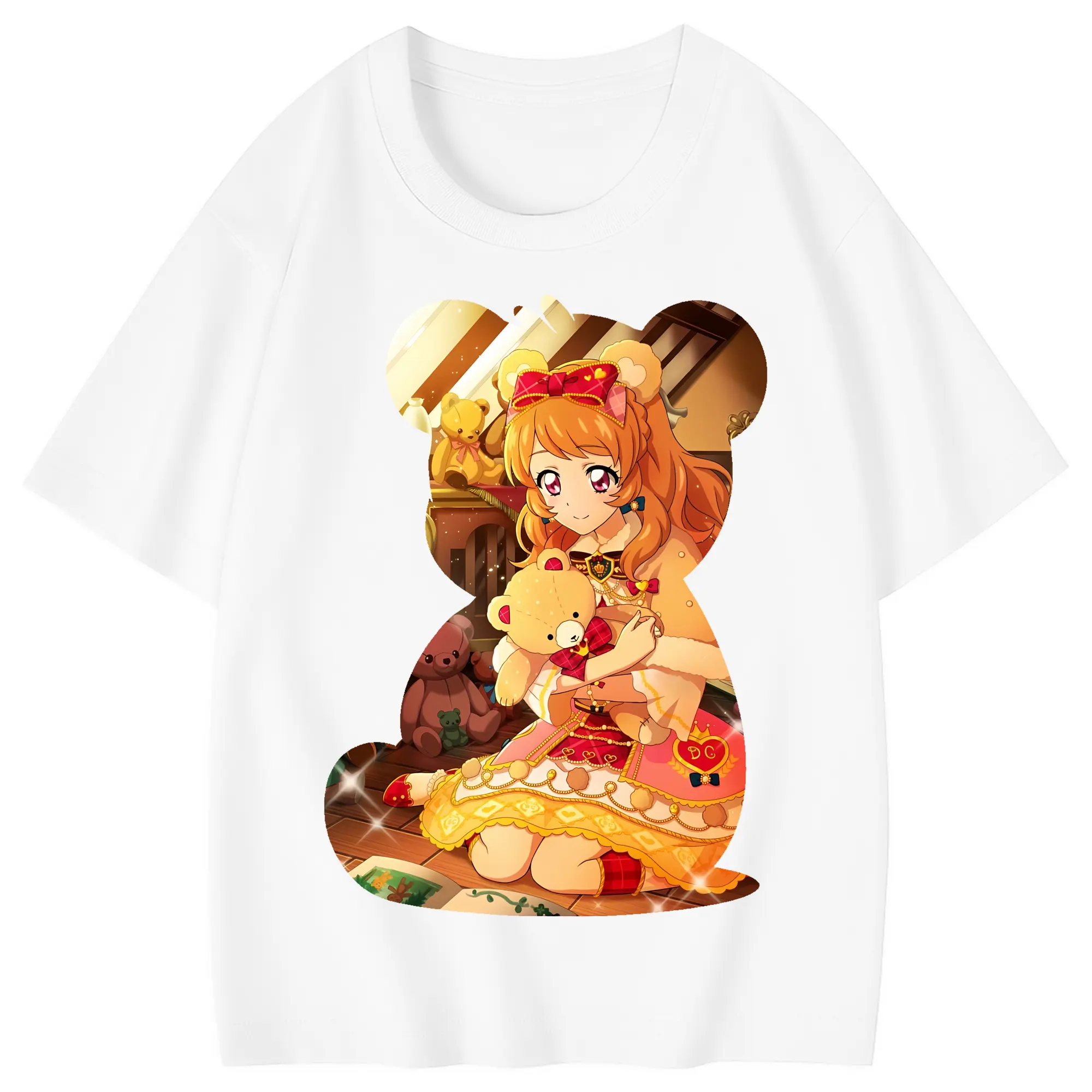 アイカツ グッズ 大空 あかり - 綿100％ キッズTシャツ ・ フロントプリント ・ 快適 通気性 ・ スポーツ カジュアル 散歩用