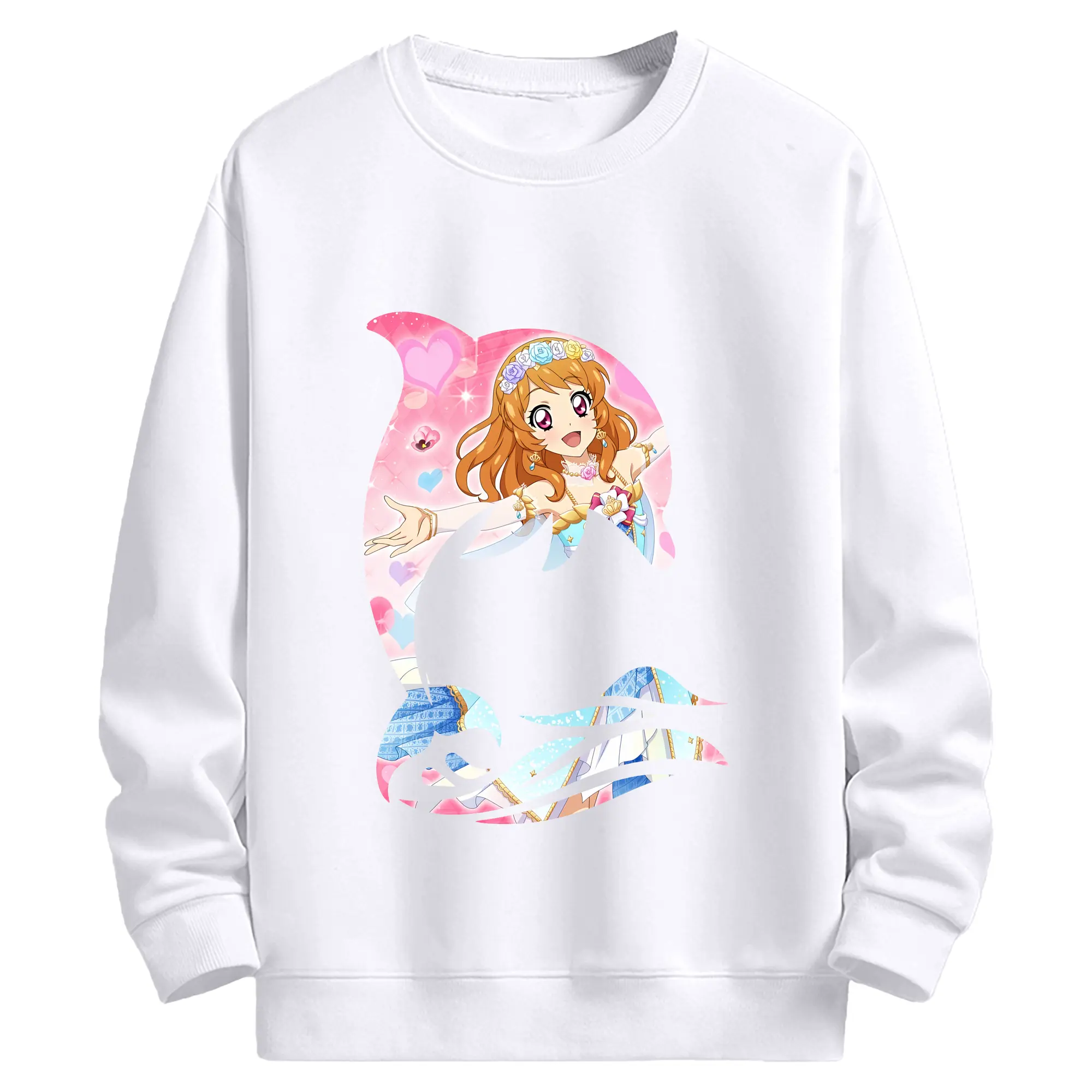 アイカツ グッズ 大空 あかり - 高品質 クルーネック スウェット ・ コットン59％ ポリエステル41％ ・ ユニセックス 長袖 トレーナー ・ カジュアル デイリー スポーツ 散歩用