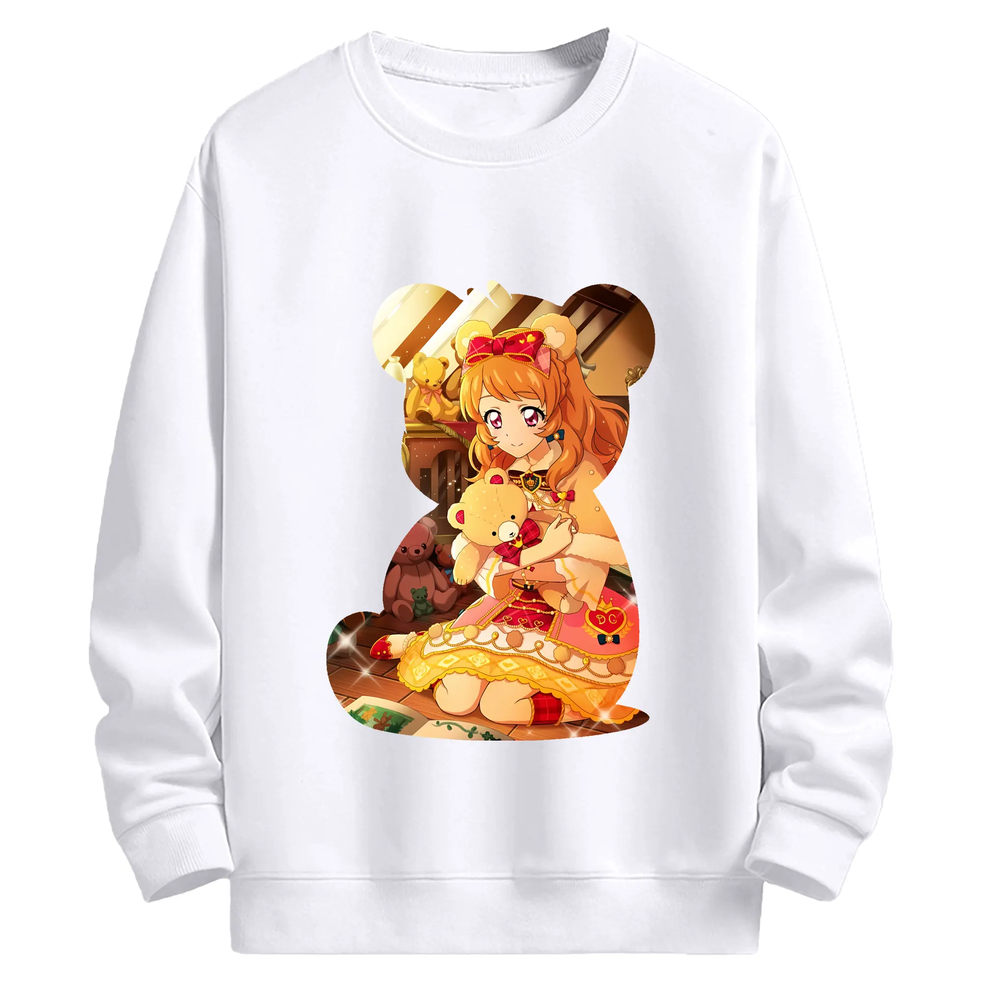 アイカツ グッズ 大空 あかり - 高品質 クルーネック スウェット ・ コットン59％ ポリエステル41％ ・ ユニセックス 長袖 トレーナー ・ カジュアル デイリー スポーツ 散歩用