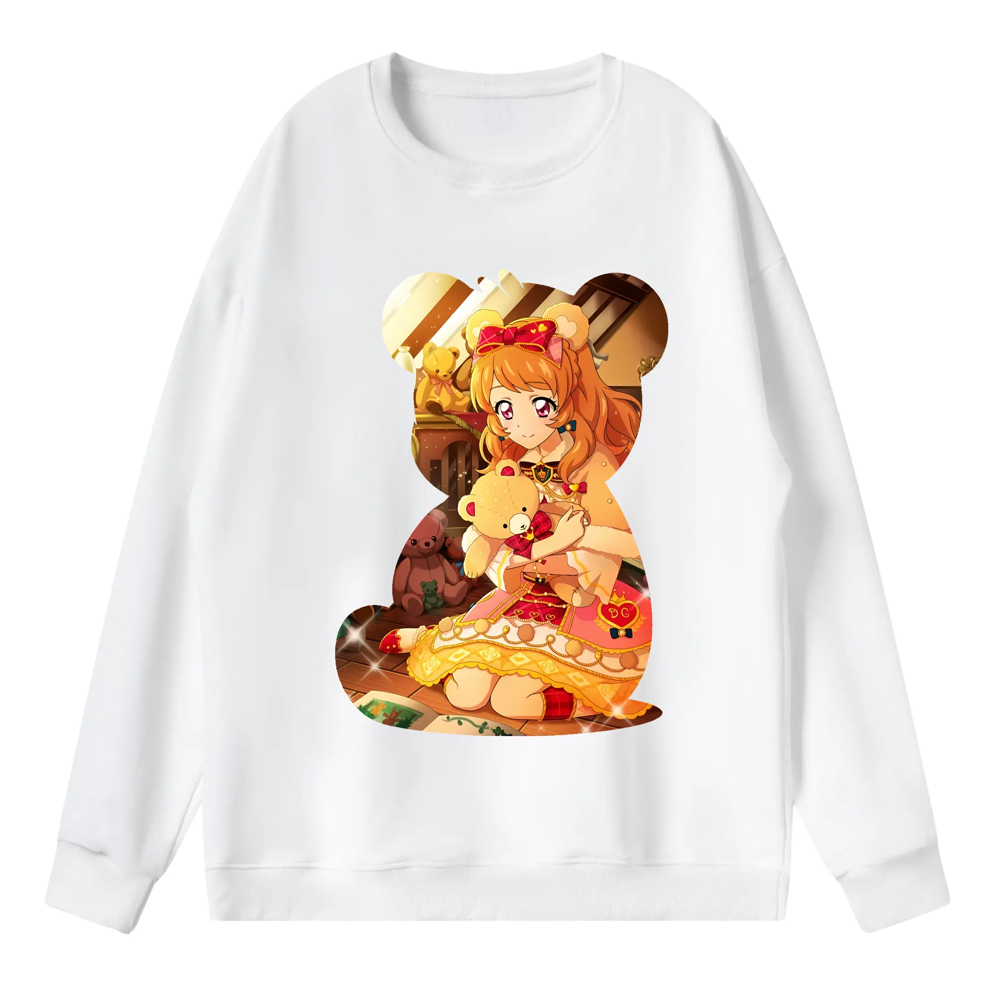 アイカツ グッズ 大空 あかり - 薄手 クルーネック スウェット 裏毛260g · ポリエステル 春秋向け カジュアル 男女兼用 · トレーナー デイリー スポーツ 散歩に最適