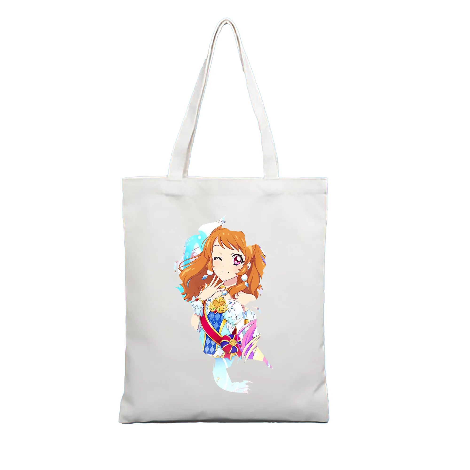 アイカツ グッズ 大空 あかり - 縦型キャンバス手提げバッグ（トートバッグ） ・ キャンバス素材 ・ ショッピング用 ・ 軽量 丈夫 お手入れ簡単