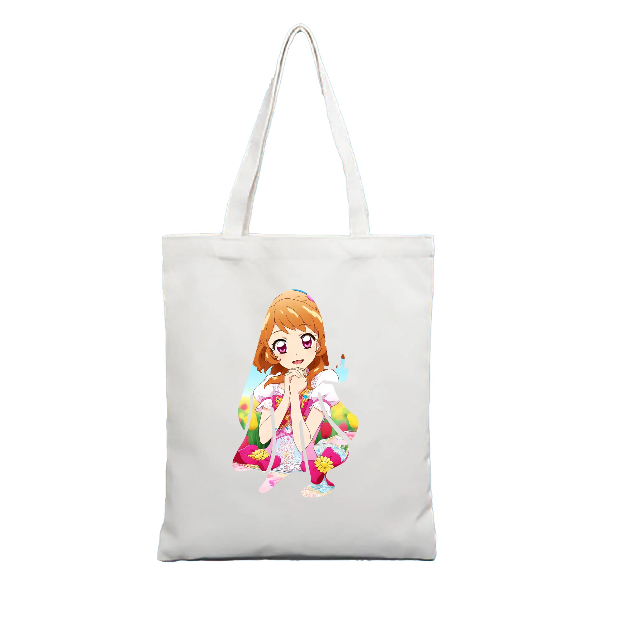 アイカツ グッズ 大空 あかり - 縦型キャンバス手提げバッグ（トートバッグ） ・ キャンバス素材 ・ ショッピング用 ・ 軽量 丈夫 お手入れ簡単