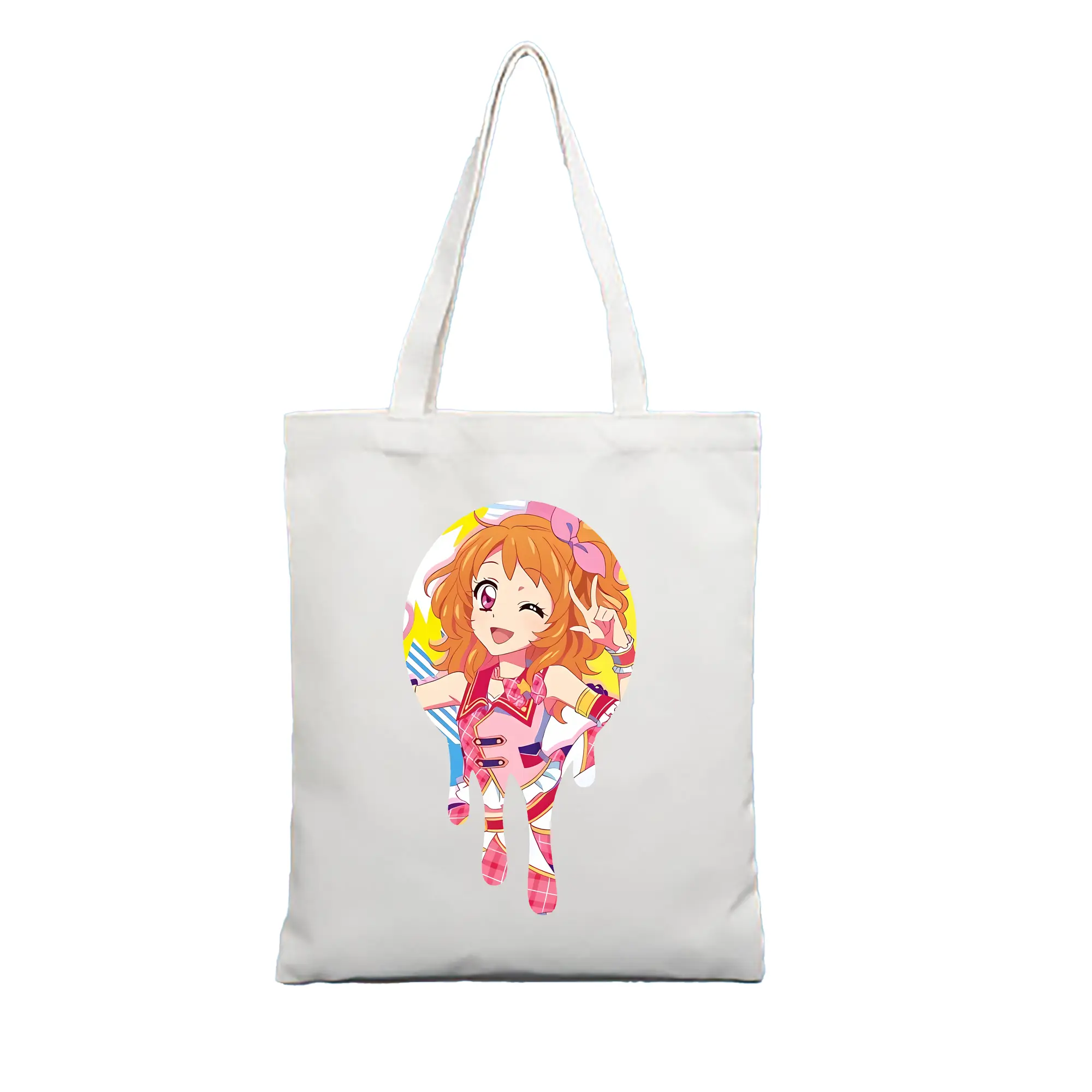 アイカツ グッズ 大空 あかり - 縦型キャンバス手提げバッグ（トートバッグ） ・ キャンバス素材 ・ ショッピング用 ・ 軽量 丈夫 お手入れ簡単