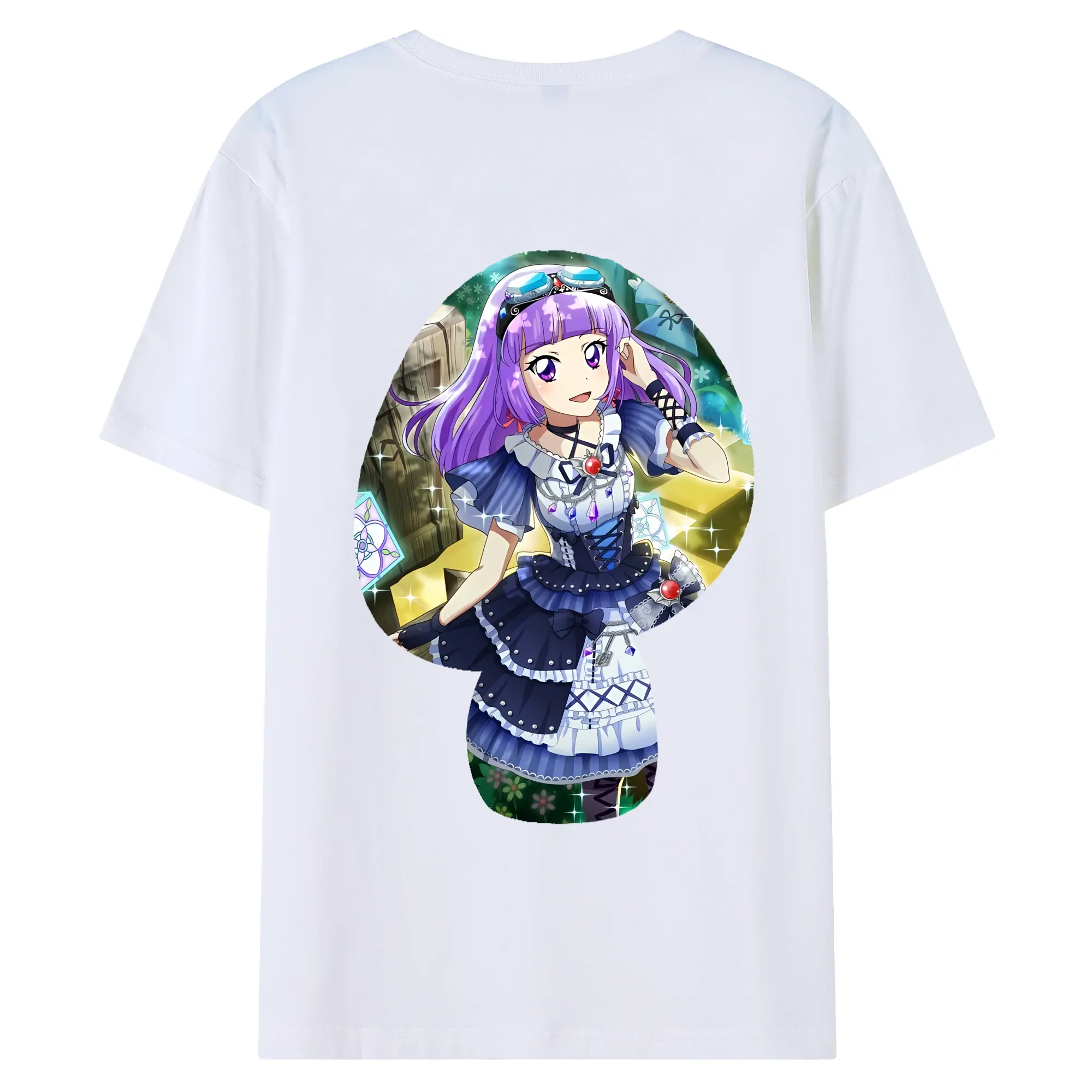 アイカツ グッズ 氷上 スミレ - 綿100％ 半袖Tシャツ ・ バックプリント ・ 快適 通気性 ・ 日常使い 散歩 スポーツ用