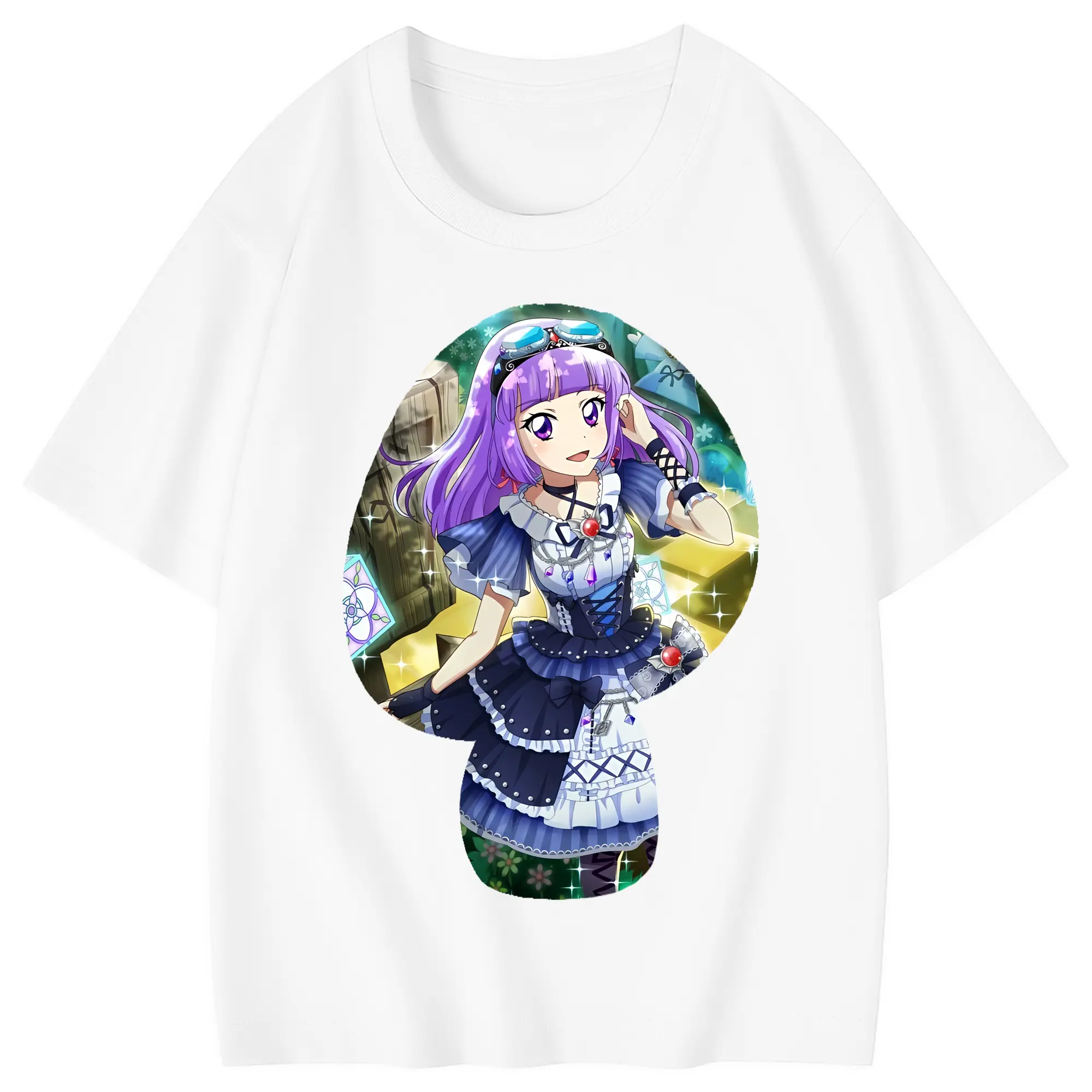 アイカツ グッズ 氷上 スミレ - 綿100％ キッズTシャツ ・ フロントプリント ・ 快適 通気性 ・ スポーツ カジュアル 散歩用