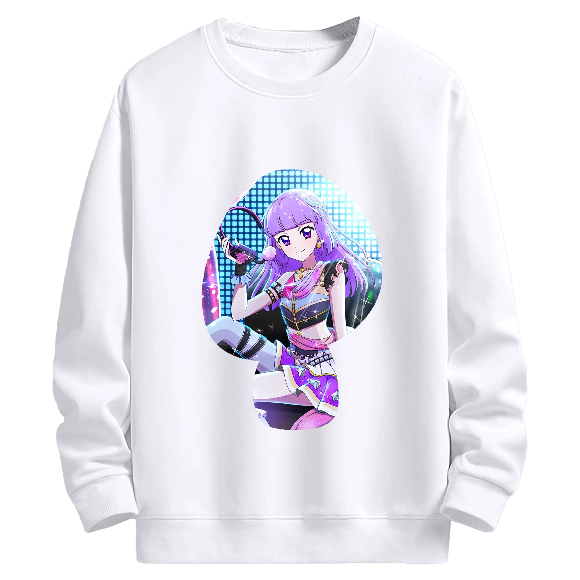 アイカツ グッズ 氷上 スミレ - 高品質 クルーネック スウェット ・ コットン59％ ポリエステル41％ ・ ユニセックス 長袖 トレーナー ・ カジュアル デイリー スポーツ 散歩用