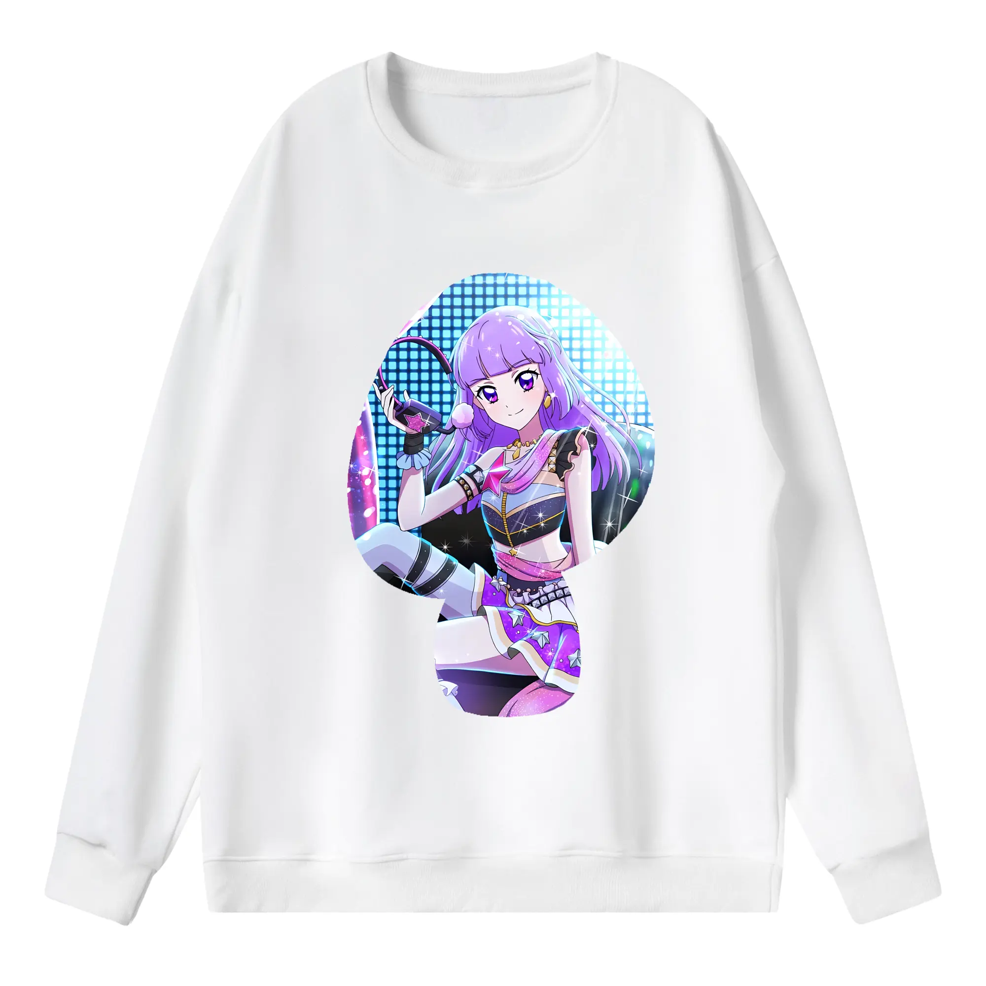 アイカツ グッズ 氷上 スミレ - 薄手 クルーネック スウェット 裏毛260g · ポリエステル 春秋向け カジュアル 男女兼用 · トレーナー デイリー スポーツ 散歩に最適