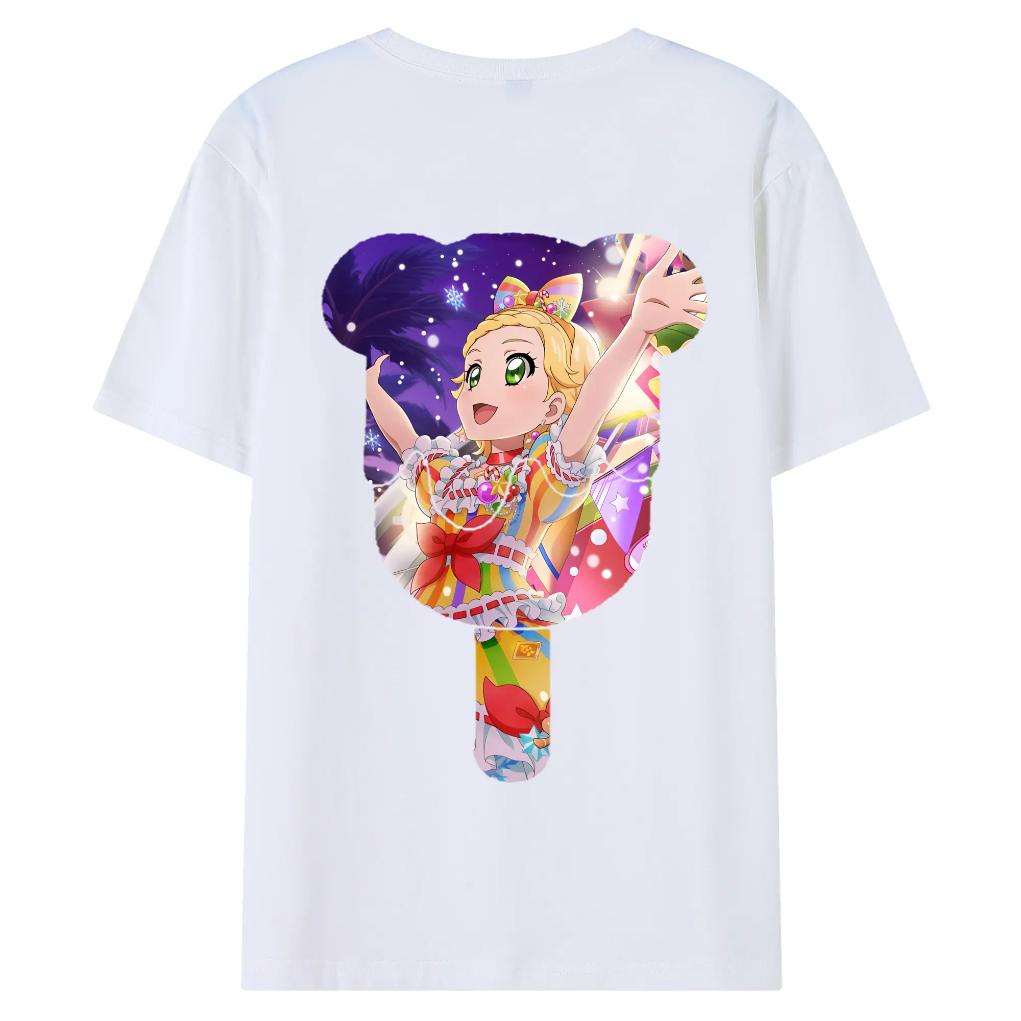 アイカツ グッズ 新条 ひなき - 綿100％ 半袖Tシャツ ・ バックプリント ・ 快適 通気性 ・ 日常使い 散歩 スポーツ用