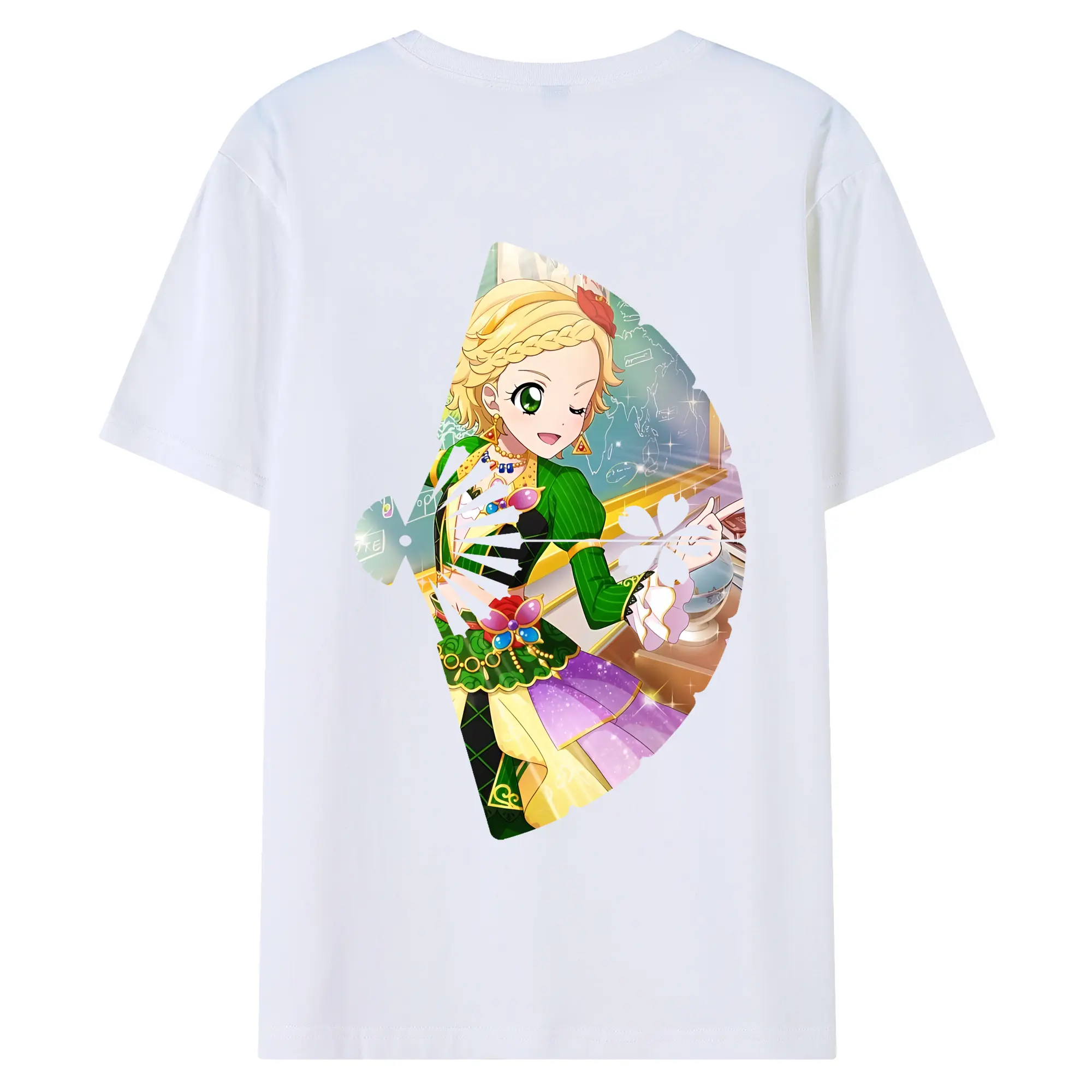 アイカツ グッズ 新条 ひなき - 綿100％ 半袖Tシャツ ・ バックプリント ・ 快適 通気性 ・ 日常使い 散歩 スポーツ用