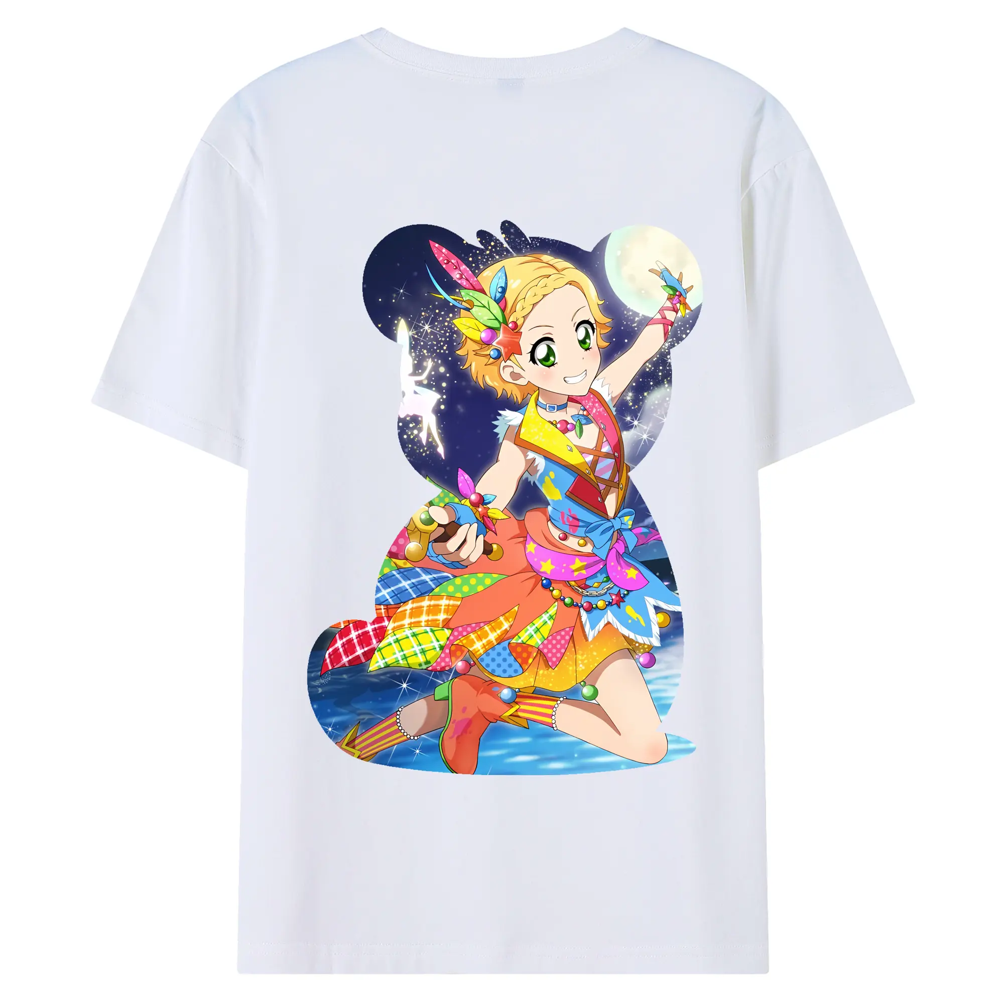 アイカツ グッズ 新条 ひなき - 綿100％ 半袖Tシャツ ・ バックプリント ・ 快適 通気性 ・ 日常使い 散歩 スポーツ用