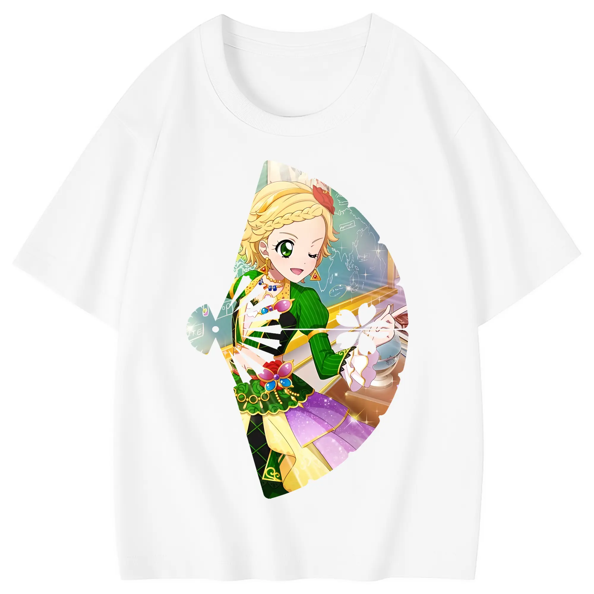 アイカツ グッズ 新条 ひなき - 綿100％ キッズTシャツ ・ フロントプリント ・ 快適 通気性 ・ スポーツ カジュアル 散歩用