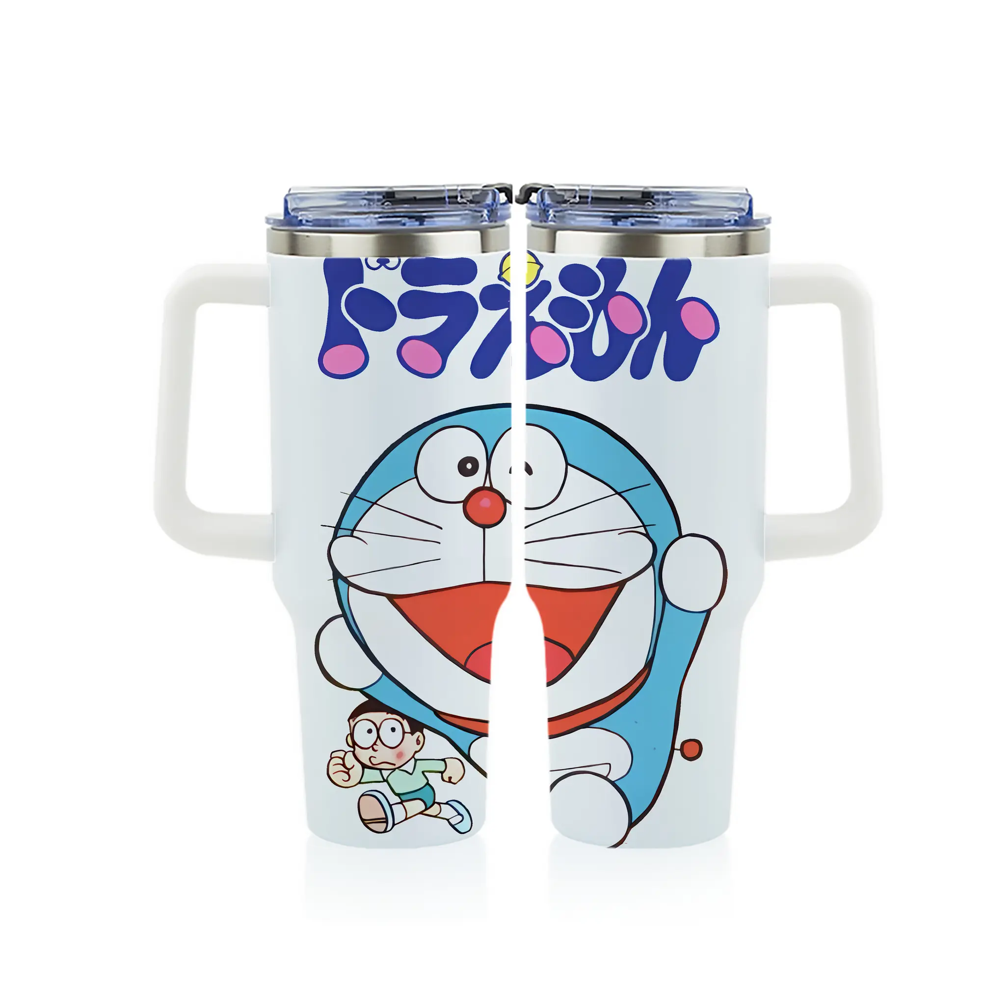 ドラえもん グッズドラえもん - 1200mL フルプリント車用タンブラー ・ 304ステンレス 内側 ・ 201ステンレス 外側 ・ 保温 保冷 ・ 通勤 ドライブ アウトドア用