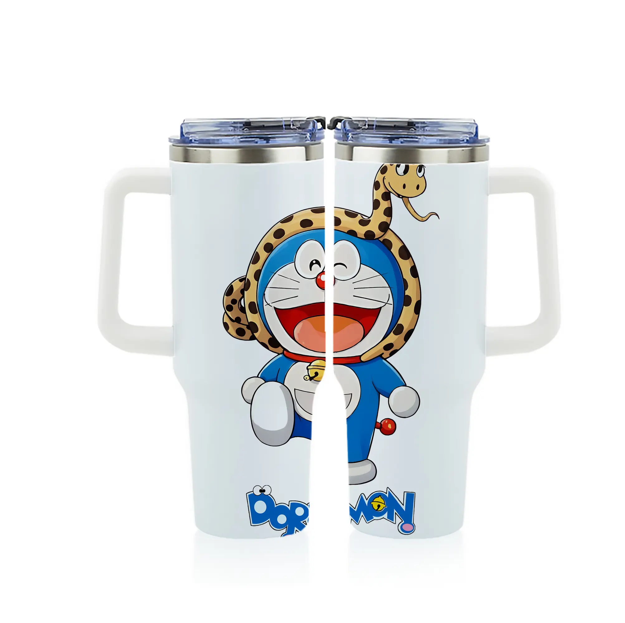 ドラえもん グッズドラえもん - 1200mL フルプリント車用タンブラー ・ 304ステンレス 内側 ・ 201ステンレス 外側 ・ 保温 保冷 ・ 通勤 ドライブ アウトドア用