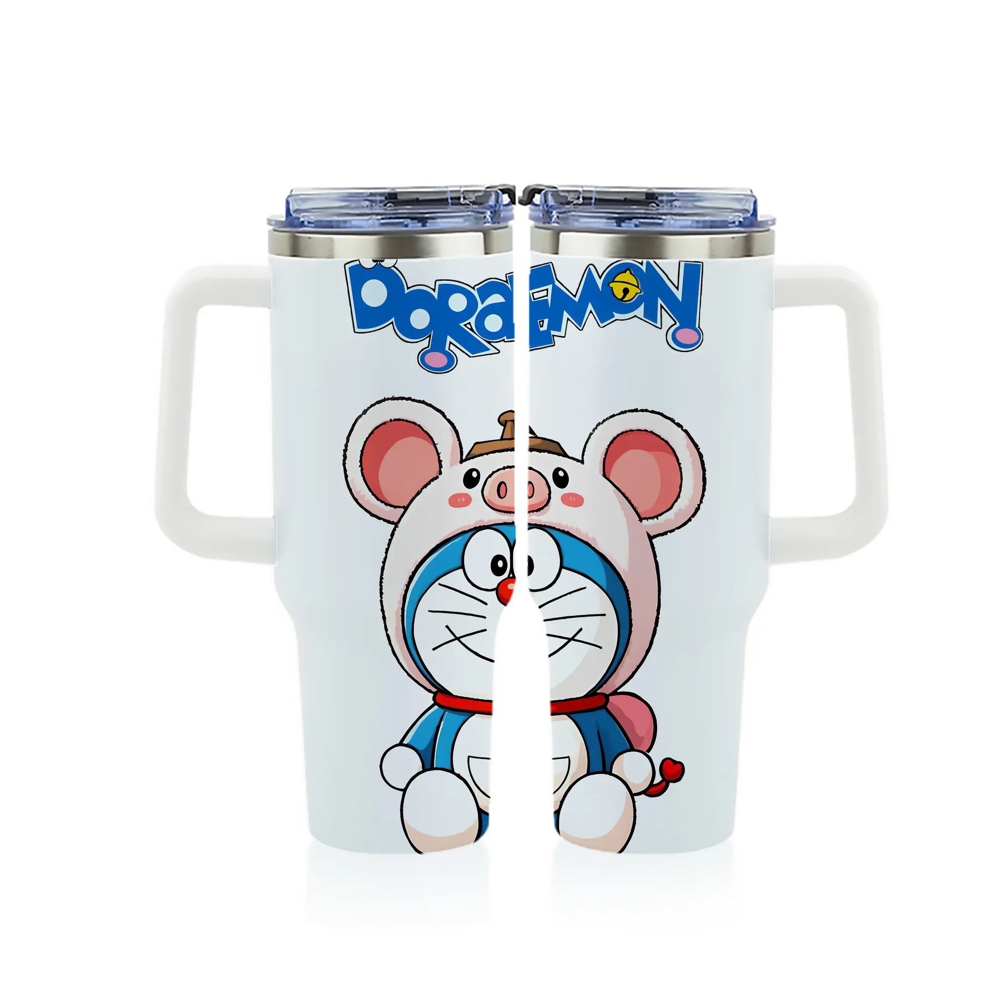 ドラえもん グッズドラえもん - 1200mL フルプリント車用タンブラー ・ 304ステンレス 内側 ・ 201ステンレス 外側 ・ 保温 保冷 ・ 通勤 ドライブ アウトドア用