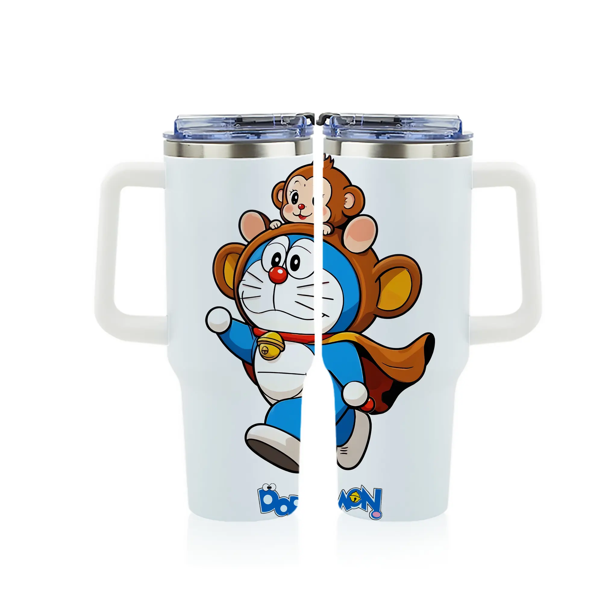 ドラえもん グッズドラえもん - 1200mL フルプリント車用タンブラー ・ 304ステンレス 内側 ・ 201ステンレス 外側 ・ 保温 保冷 ・ 通勤 ドライブ アウトドア用
