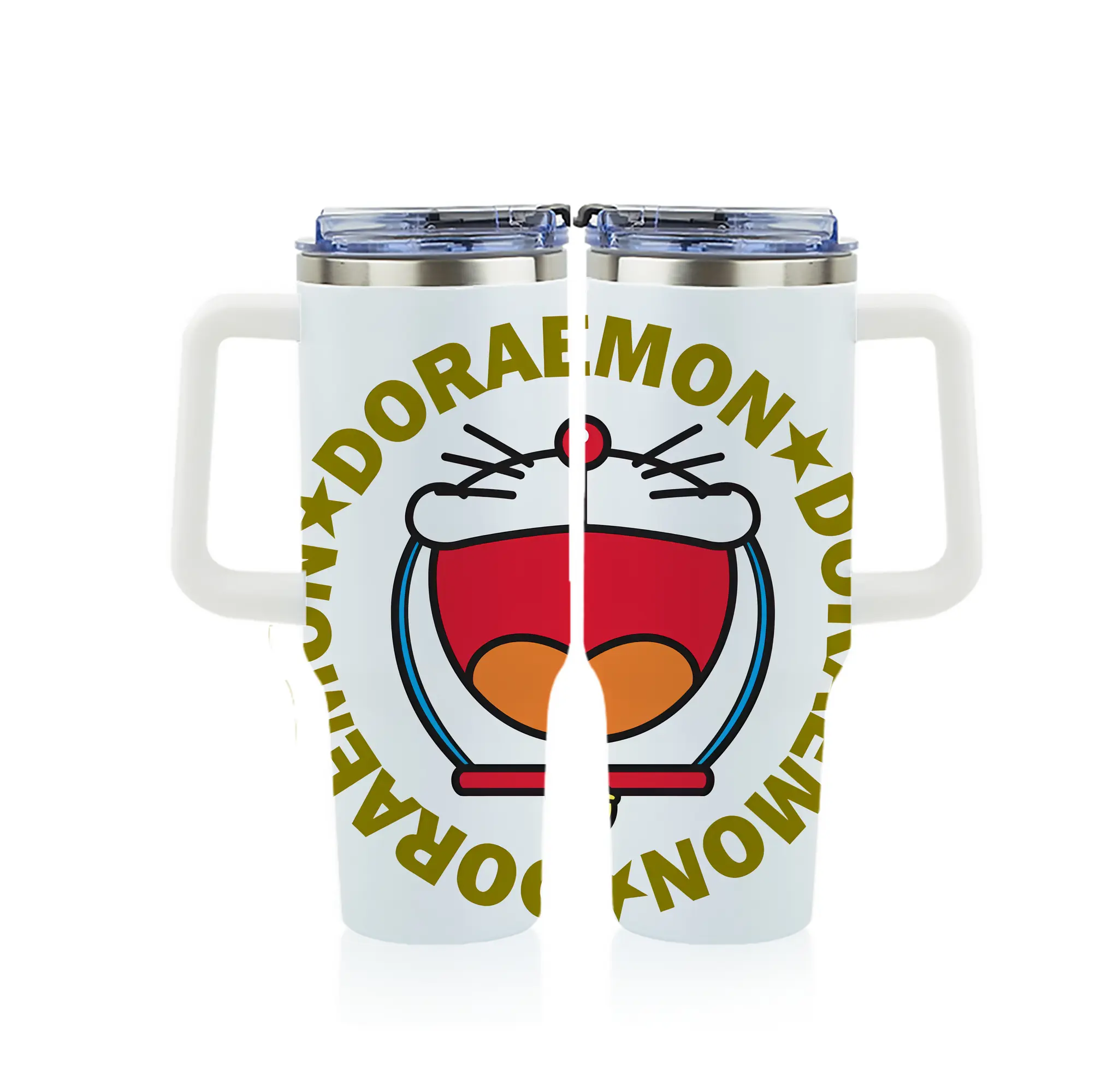 ドラえもん グッズドラえもん - 1200mL フルプリント車用タンブラー ・ 304ステンレス 内側 ・ 201ステンレス 外側 ・ 保温 保冷 ・ 通勤 ドライブ アウトドア用