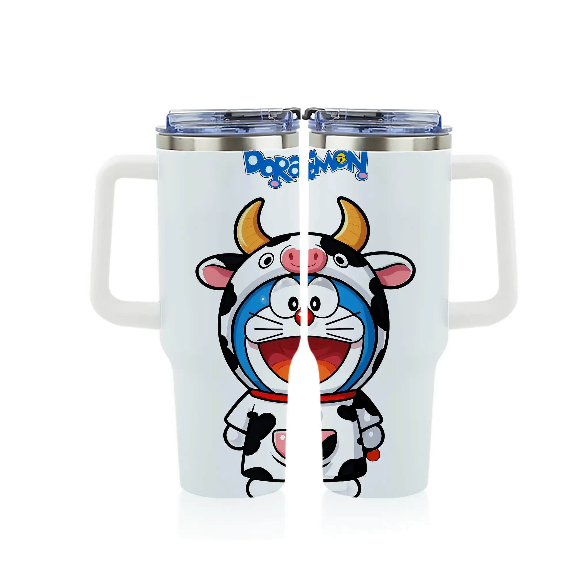 ドラえもん グッズドラえもん - 1200mL フルプリント車用タンブラー ・ 304ステンレス 内側 ・ 201ステンレス 外側 ・ 保温 保冷 ・ 通勤 ドライブ アウトドア用