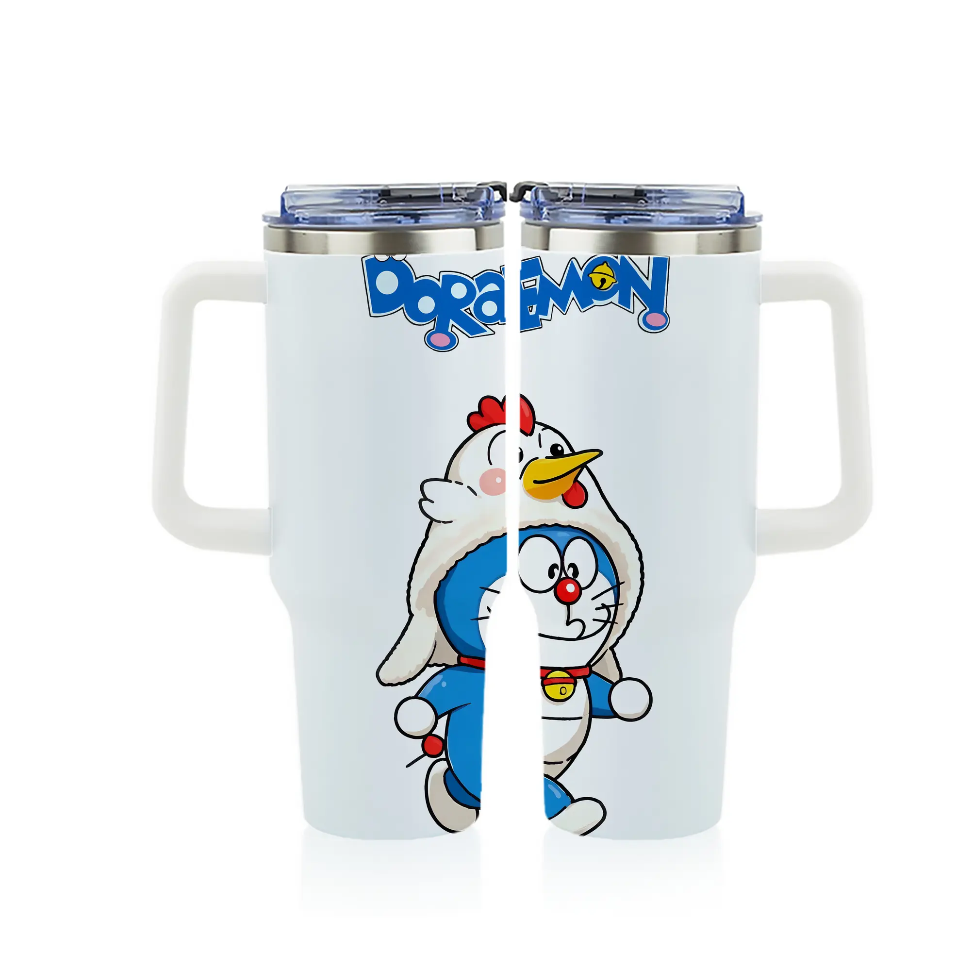 ドラえもん グッズドラえもん - 1200mL フルプリント車用タンブラー ・ 304ステンレス 内側 ・ 201ステンレス 外側 ・ 保温 保冷 ・ 通勤 ドライブ アウトドア用