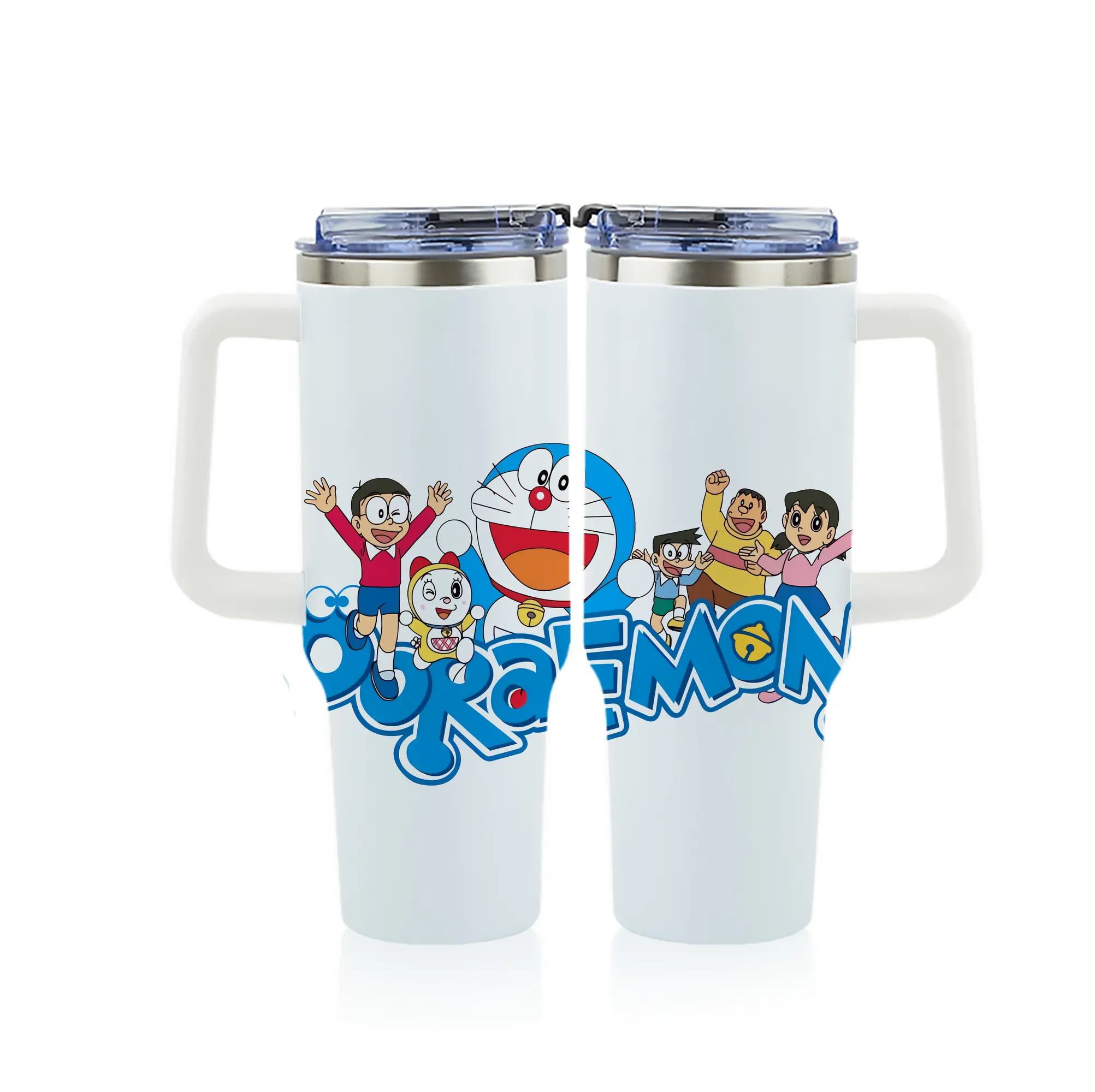 ドラえもん グッズドラえもん - 1200mL フルプリント車用タンブラー ・ 304ステンレス 内側 ・ 201ステンレス 外側 ・ 保温 保冷 ・ 通勤 ドライブ アウトドア用