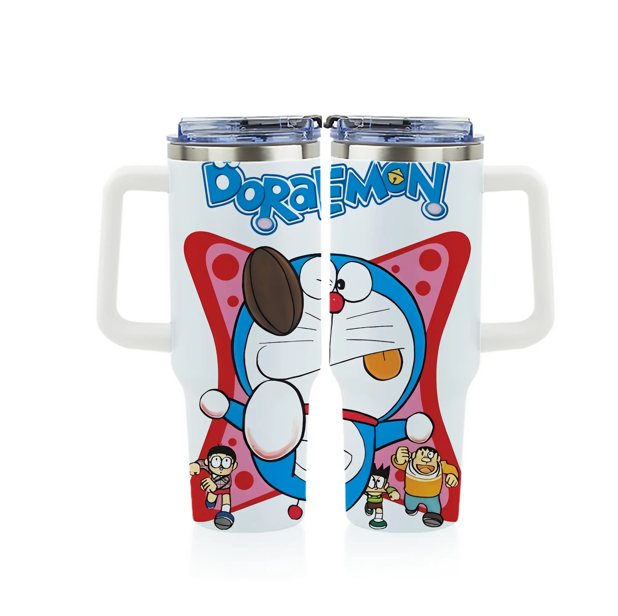 ドラえもん グッズドラえもん - 1200mL フルプリント車用タンブラー ・ 304ステンレス 内側 ・ 201ステンレス 外側 ・ 保温 保冷 ・ 通勤 ドライブ アウトドア用