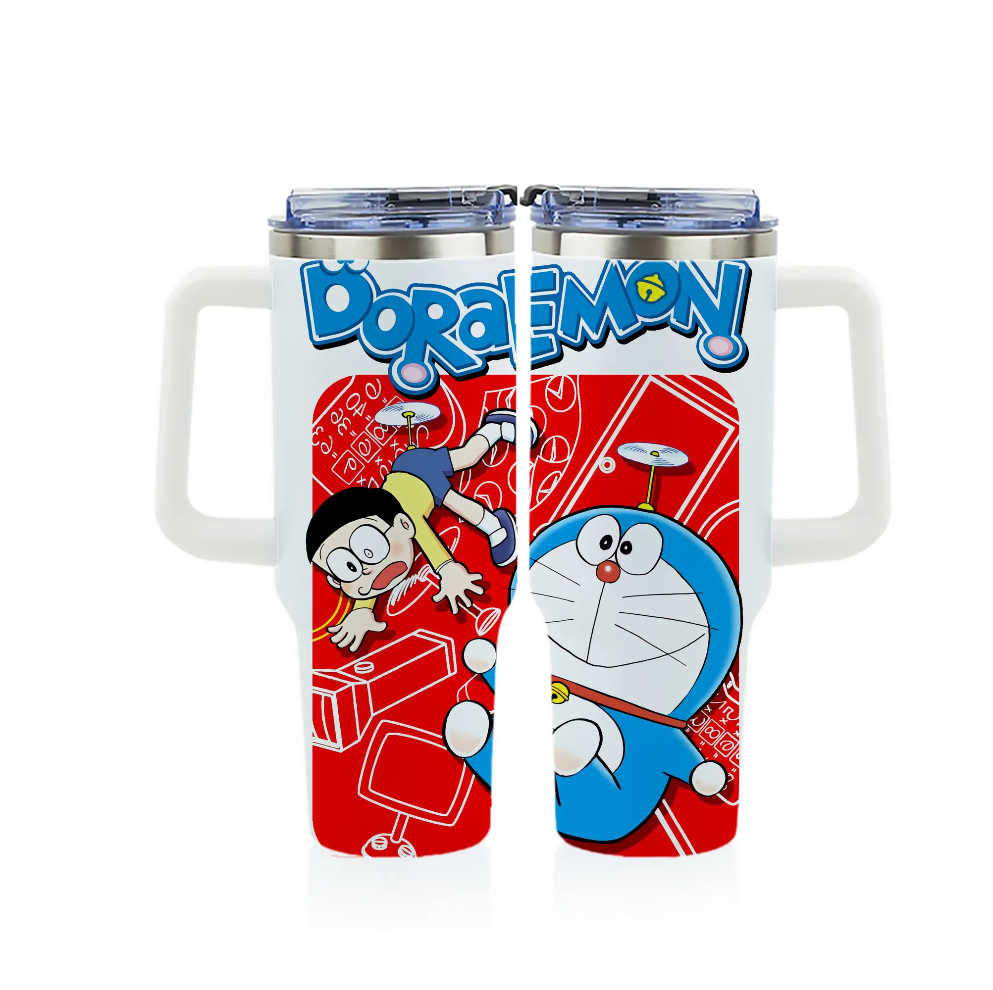 ドラえもん グッズドラえもん - 1200mL フルプリント車用タンブラー ・ 304ステンレス 内側 ・ 201ステンレス 外側 ・ 保温 保冷 ・ 通勤 ドライブ アウトドア用