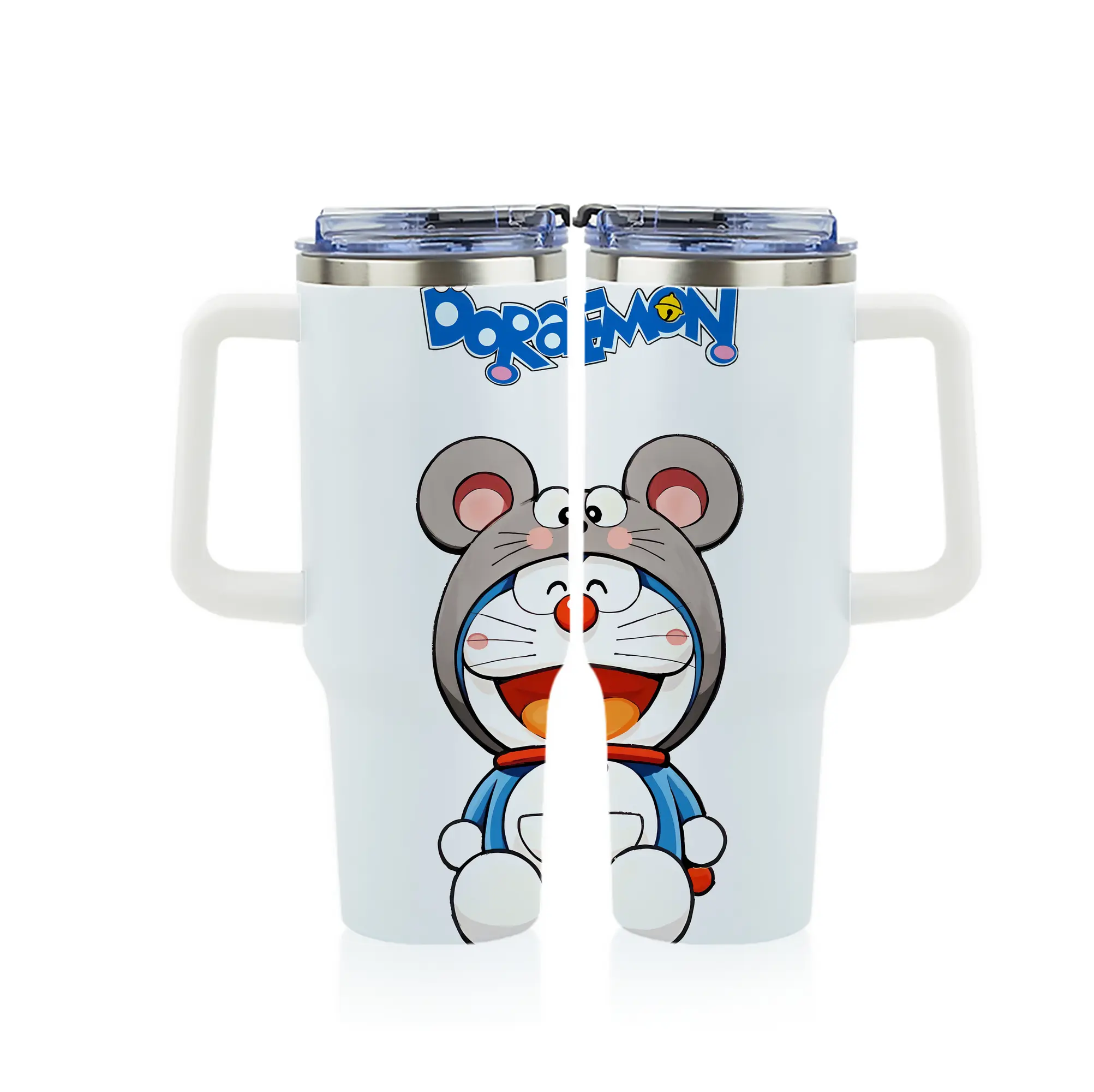 ドラえもん グッズドラえもん - 1200mL フルプリント車用タンブラー ・ 304ステンレス 内側 ・ 201ステンレス 外側 ・ 保温 保冷 ・ 通勤 ドライブ アウトドア用