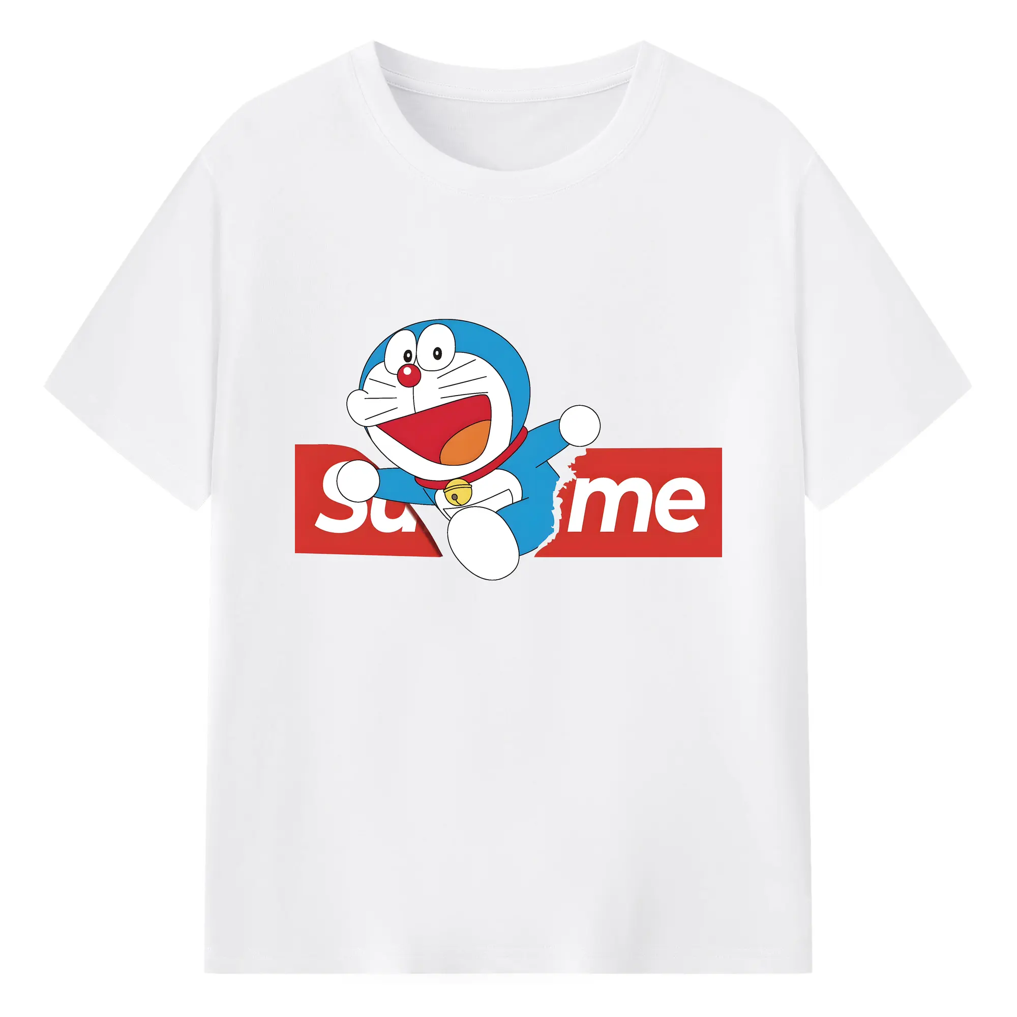 ドラえもん グッズドラえもん - 綿100％ 半袖Tシャツ ・ フロントプリント ・ 快適 通気性 ・ 日常使い 散歩 スポーツ用