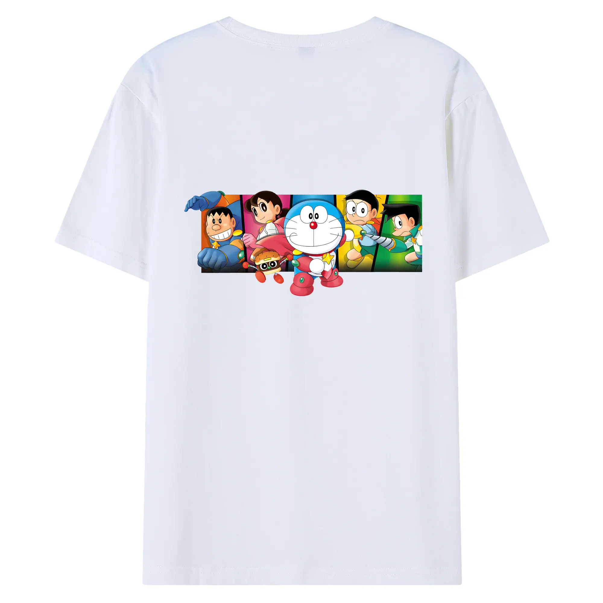 ドラえもん グッズドラえもん - 綿100％ 半袖Tシャツ ・ バックプリント ・ 快適 通気性 ・ 日常使い 散歩 スポーツ用