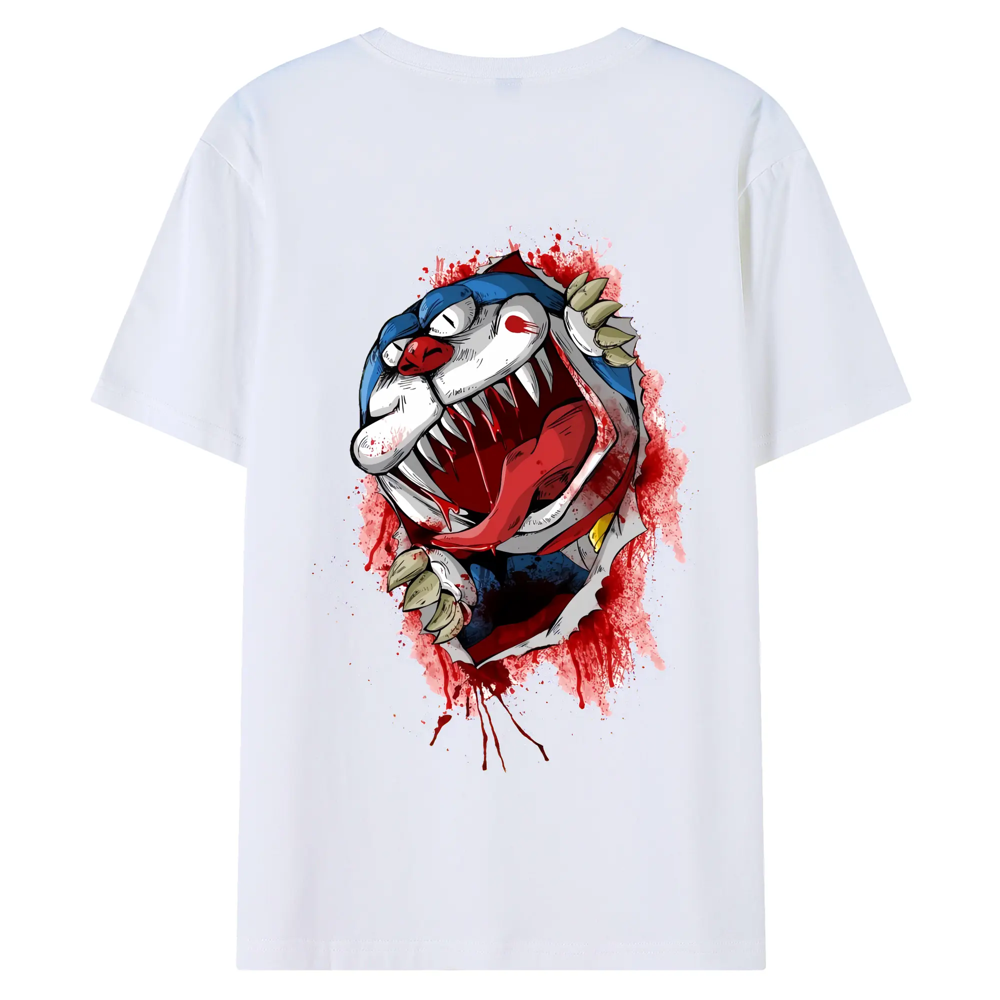 ドラえもん グッズドラえもん - 綿100％ 半袖Tシャツ ・ バックプリント ・ 快適 通気性 ・ 日常使い 散歩 スポーツ用