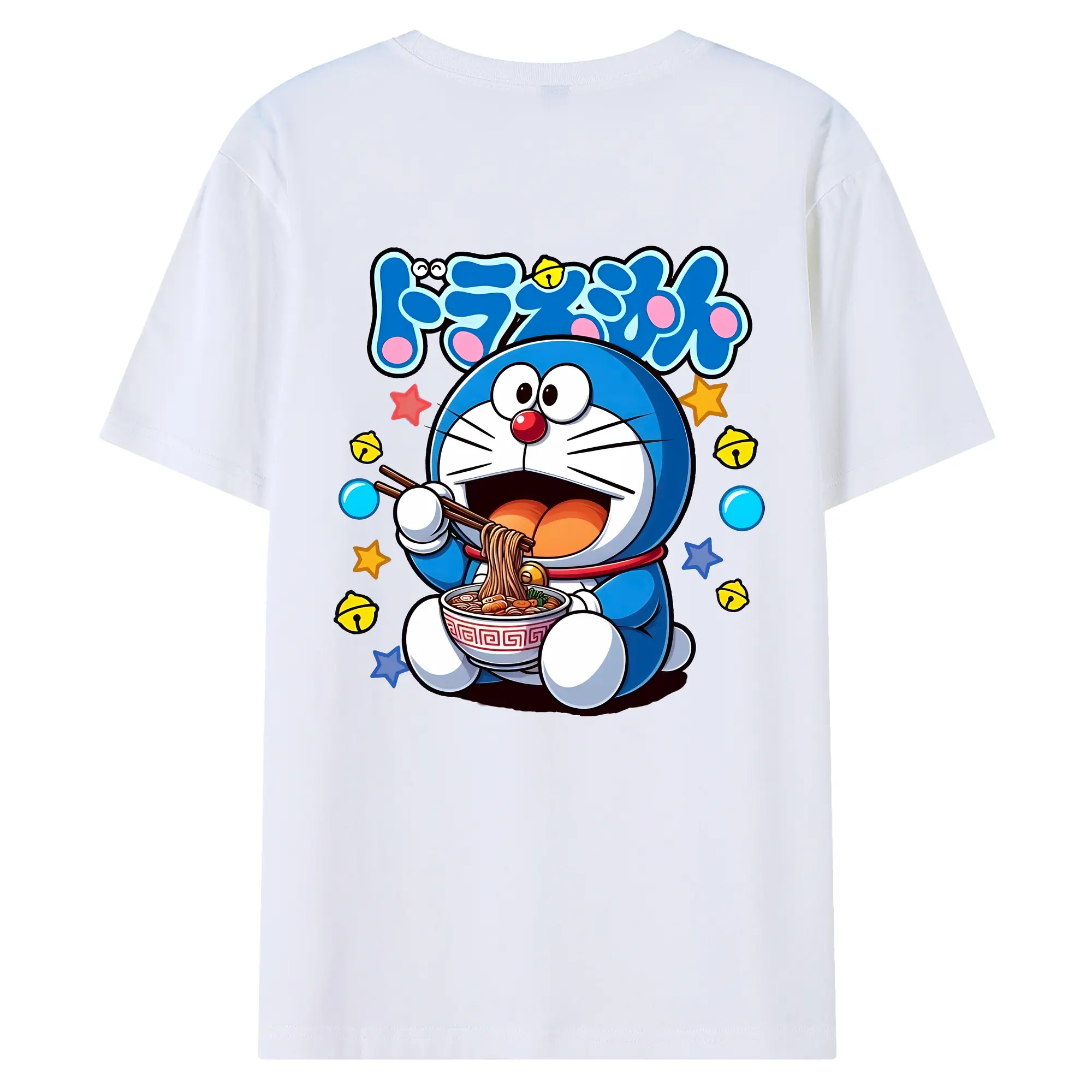 ドラえもん グッズドラえもん - 綿100％ 半袖Tシャツ ・ バックプリント ・ 快適 通気性 ・ 日常使い 散歩 スポーツ用