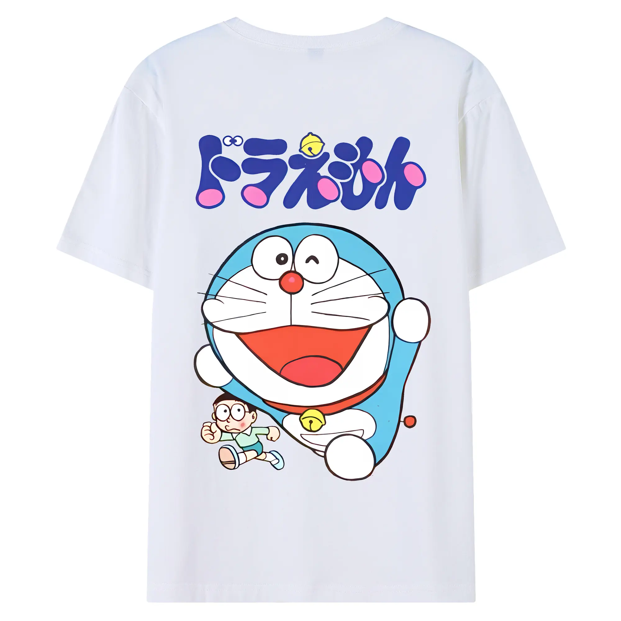 ドラえもん グッズドラえもん - 綿100％ 半袖Tシャツ ・ バックプリント ・ 快適 通気性 ・ 日常使い 散歩 スポーツ用
