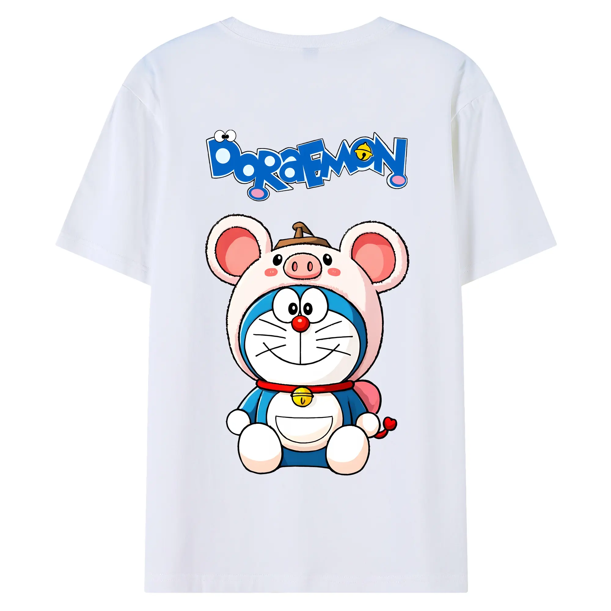 ドラえもん グッズドラえもん - 綿100％ 半袖Tシャツ ・ バックプリント ・ 快適 通気性 ・ 日常使い 散歩 スポーツ用