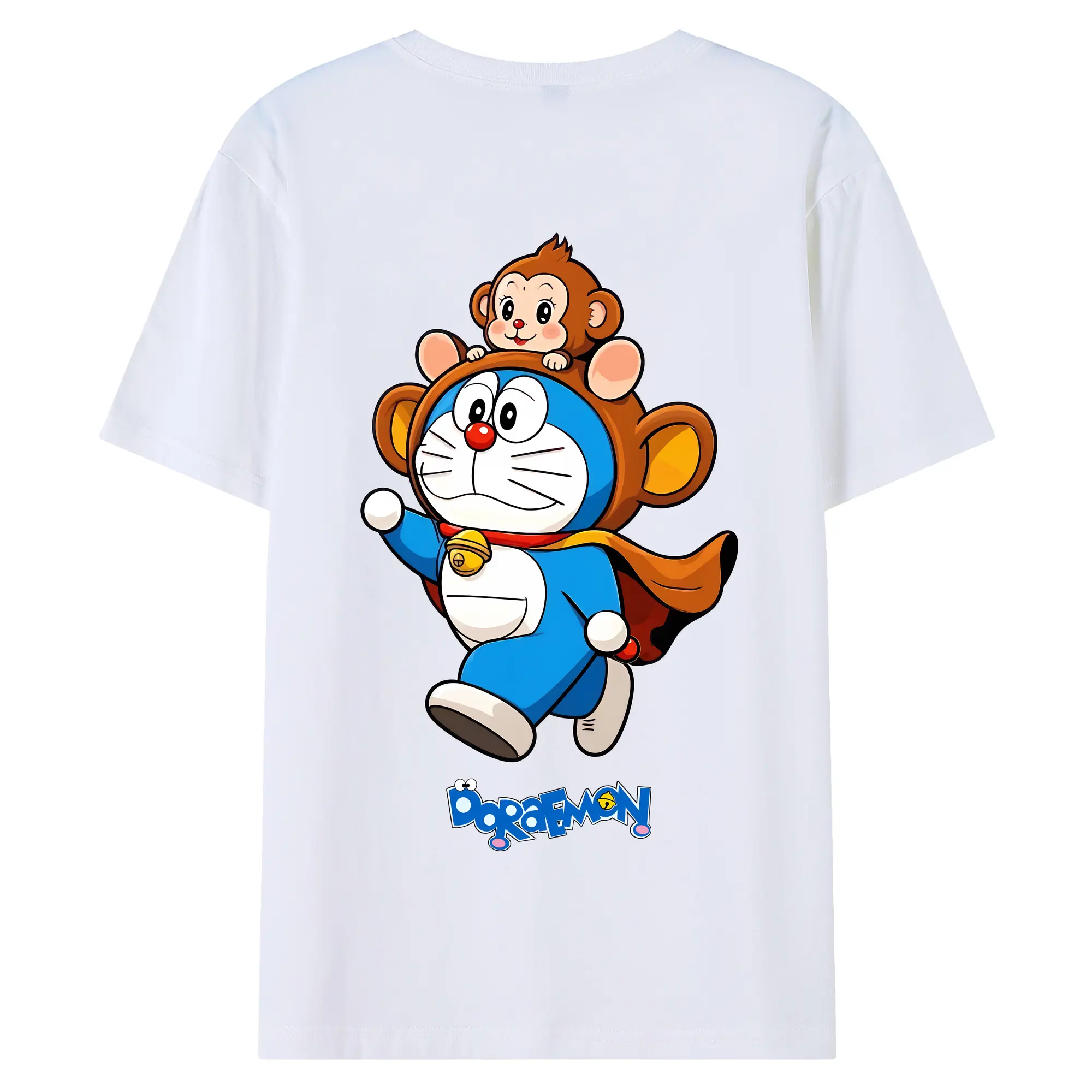 ドラえもん グッズドラえもん - 綿100％ 半袖Tシャツ ・ バックプリント ・ 快適 通気性 ・ 日常使い 散歩 スポーツ用