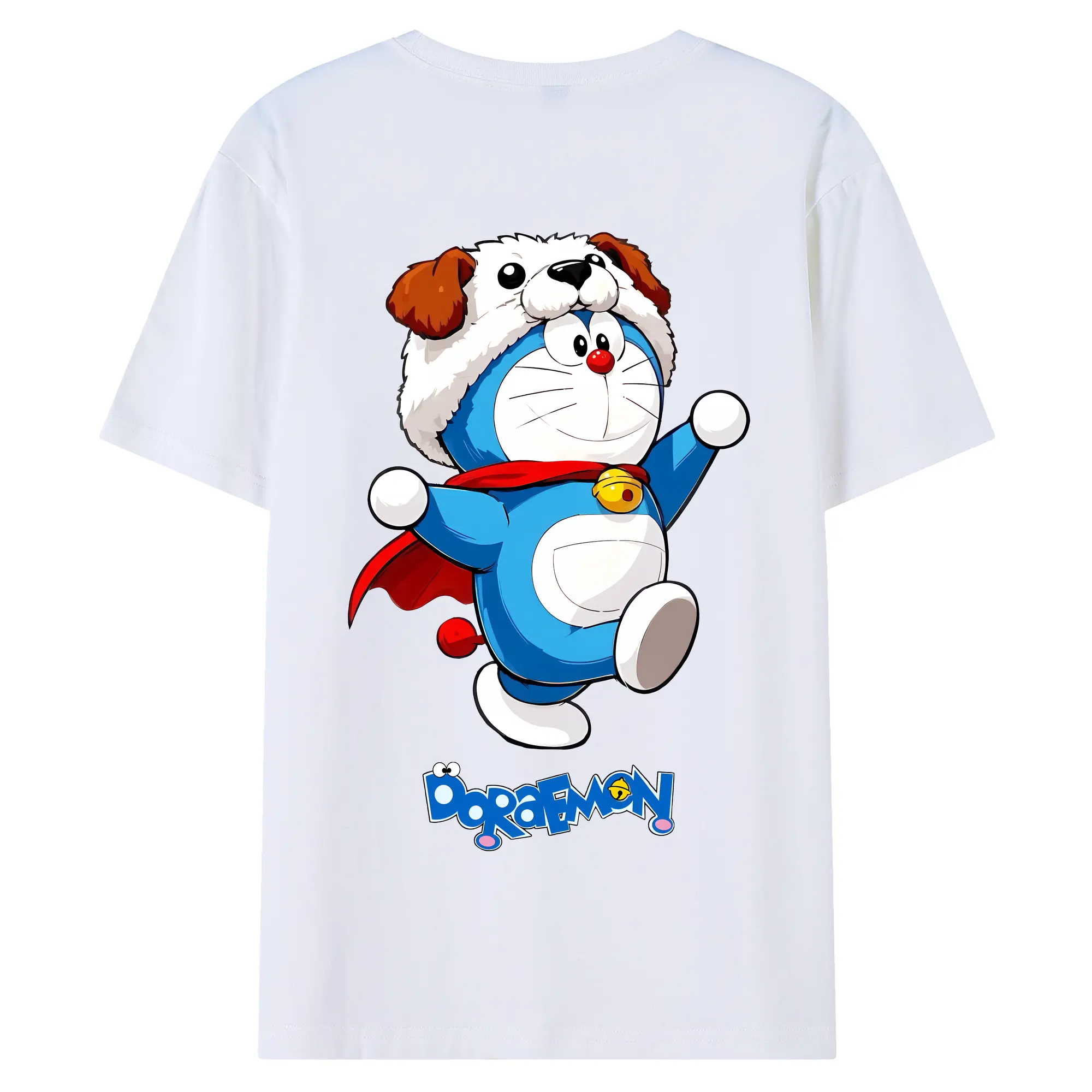 ドラえもん グッズドラえもん - 綿100％ 半袖Tシャツ ・ バックプリント ・ 快適 通気性 ・ 日常使い 散歩 スポーツ用