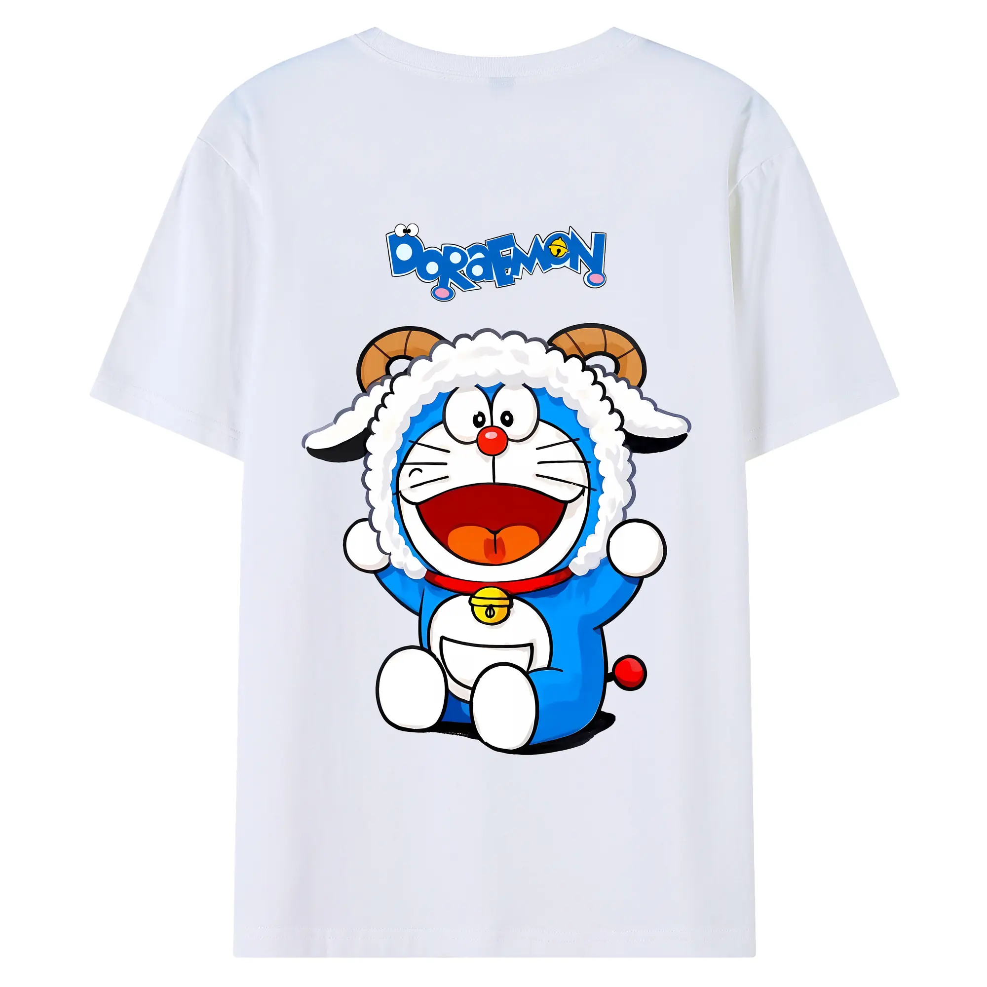 ドラえもん グッズドラえもん - 綿100％ 半袖Tシャツ ・ バックプリント ・ 快適 通気性 ・ 日常使い 散歩 スポーツ用