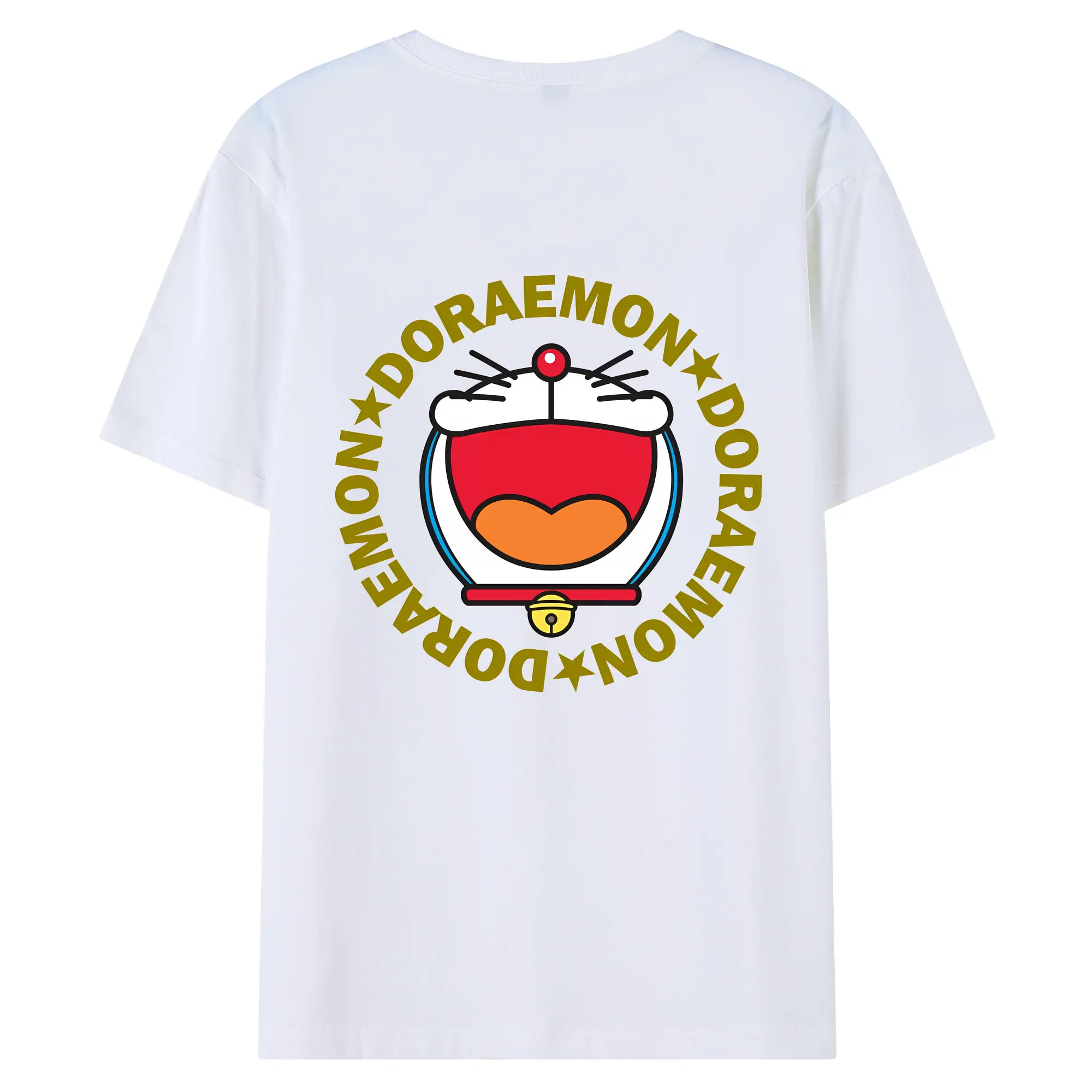 ドラえもん グッズドラえもん - 綿100％ 半袖Tシャツ ・ バックプリント ・ 快適 通気性 ・ 日常使い 散歩 スポーツ用