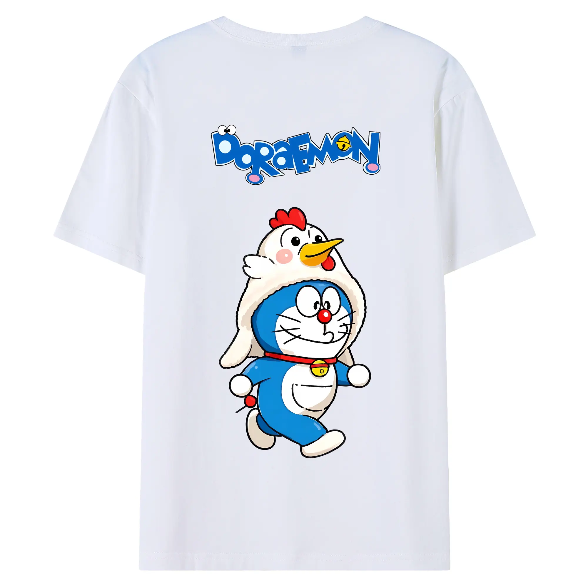 ドラえもん グッズドラえもん - 綿100％ 半袖Tシャツ ・ バックプリント ・ 快適 通気性 ・ 日常使い 散歩 スポーツ用